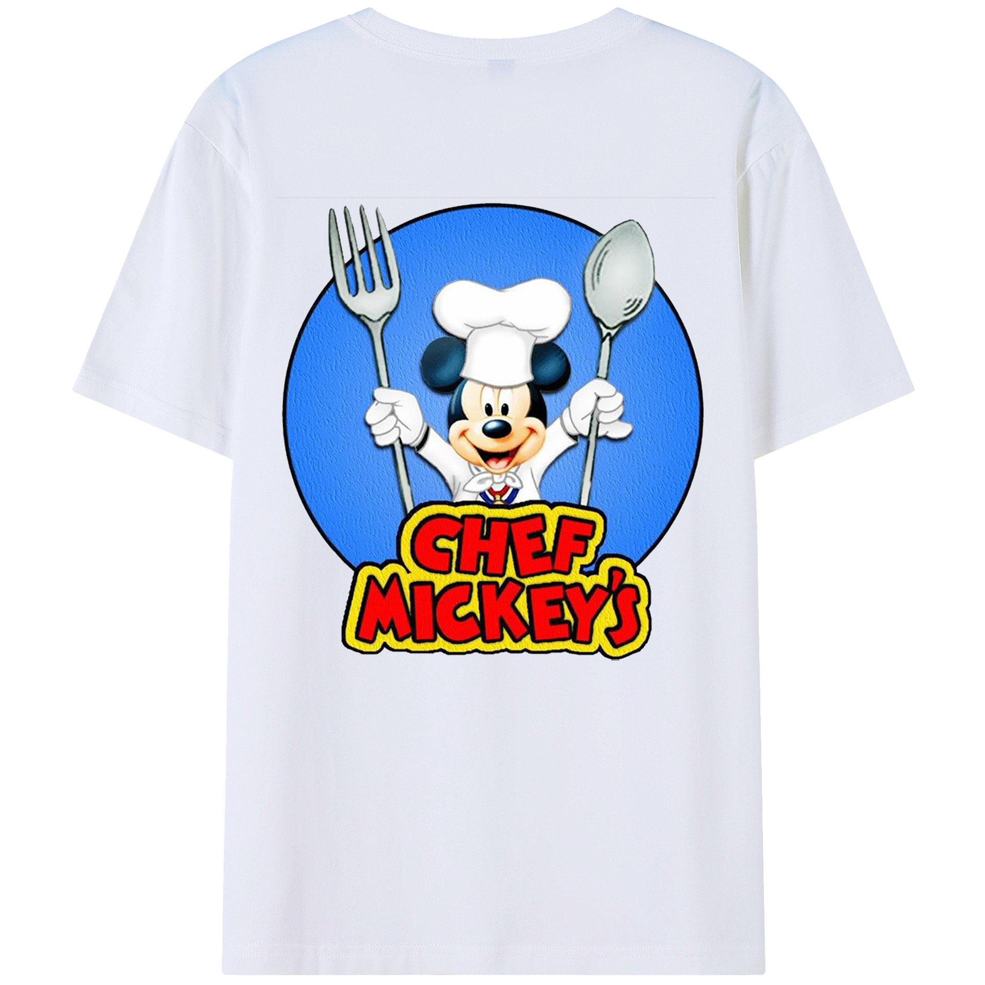 （画像用） ミッキーマウス Mickey Mouse 綿100％半袖Tシャツ（背面プリント）