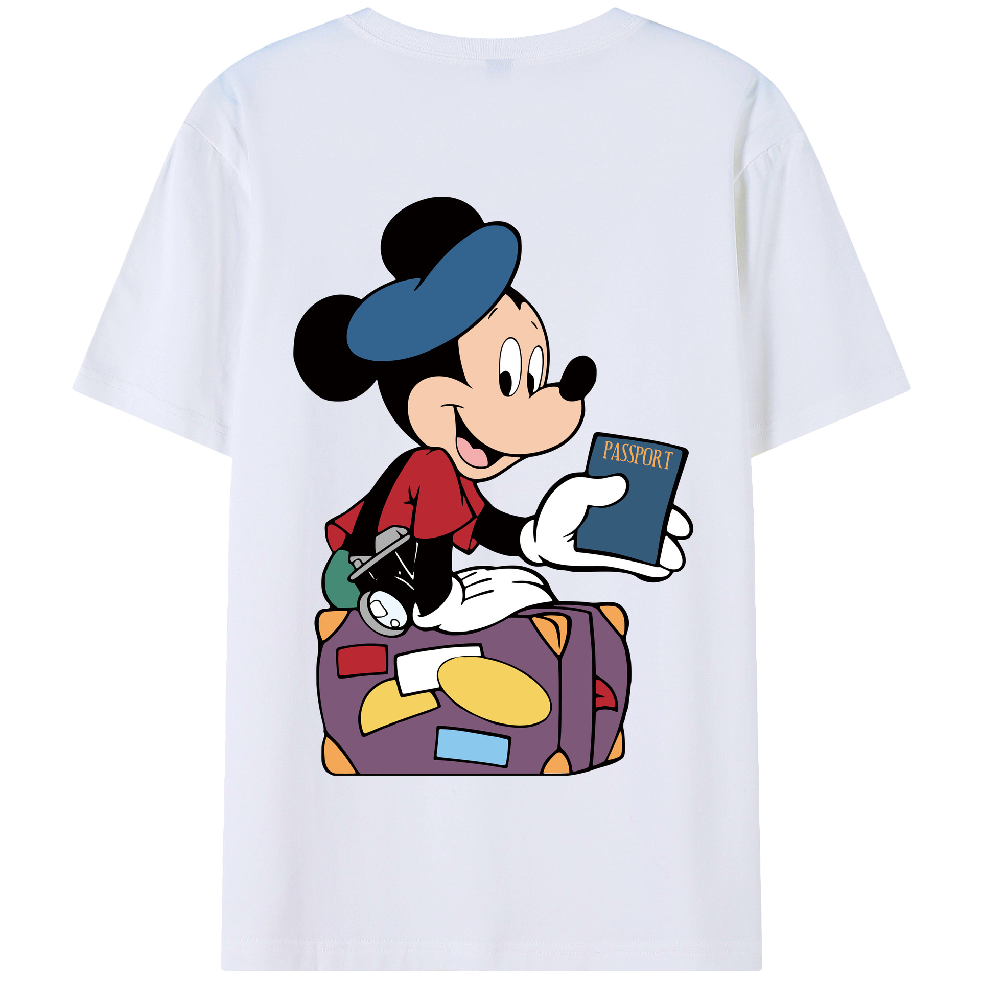 （画像用） ミッキーマウス Mickey Mouse 綿100％半袖Tシャツ（背面プリント）