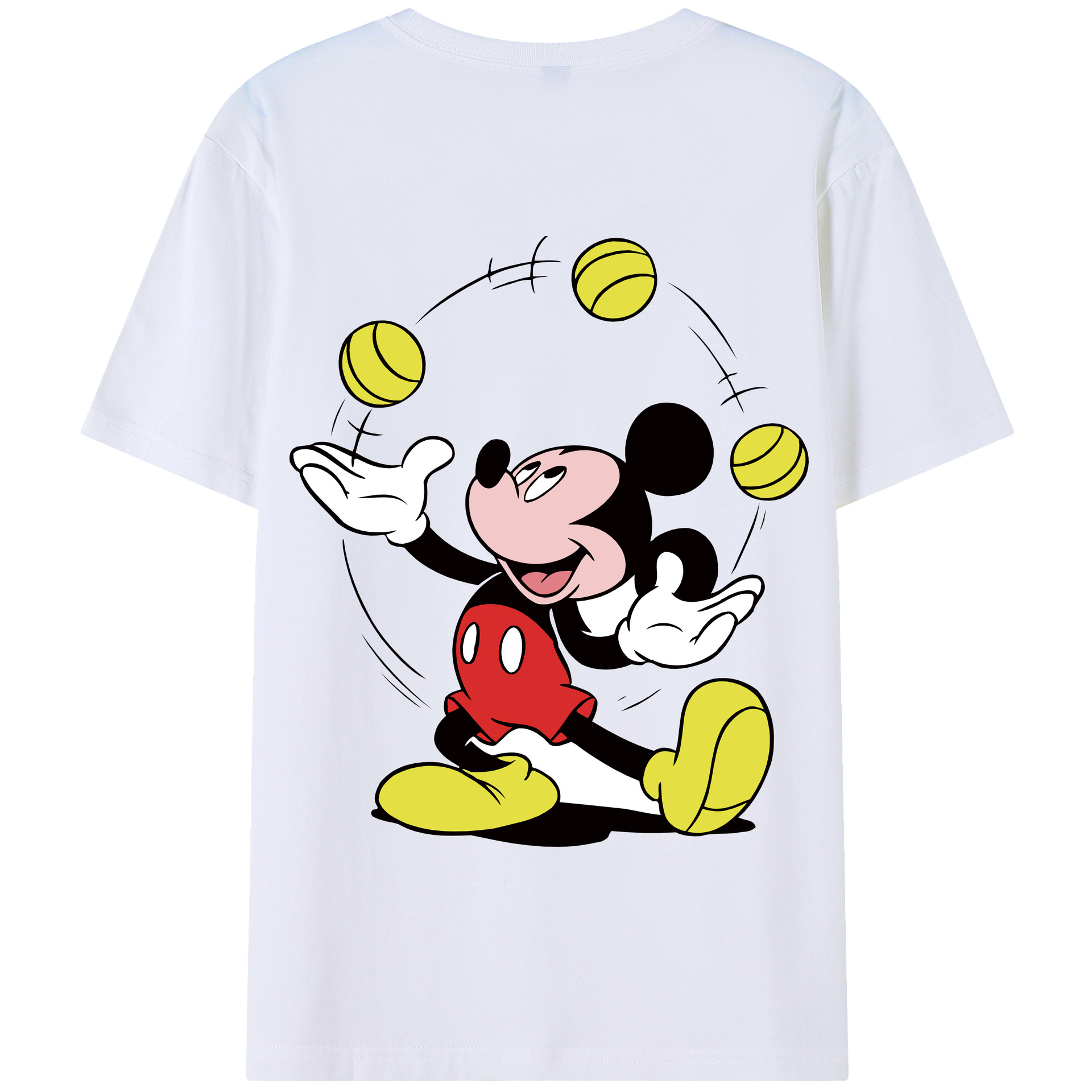 （画像用） ミッキーマウス Mickey Mouse 綿100％半袖Tシャツ（背面プリント）