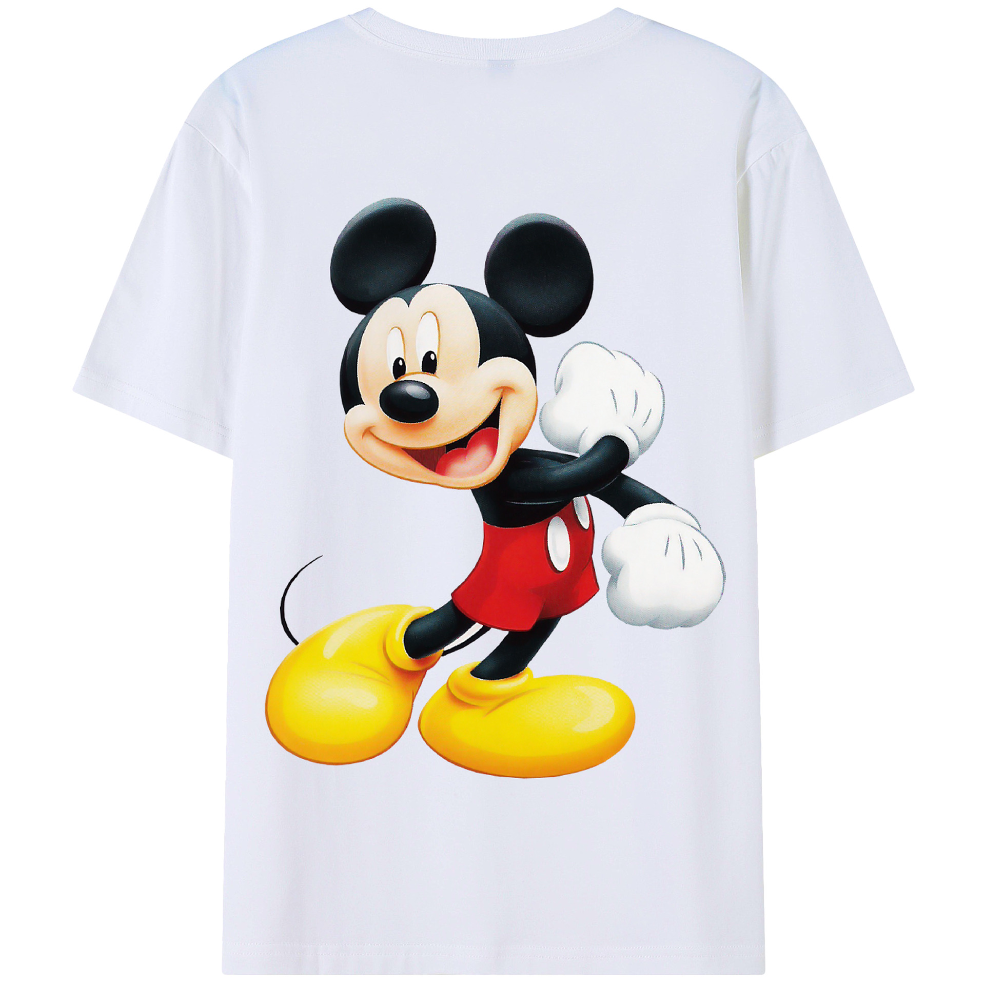 （画像用） ミッキーマウス Mickey Mouse 綿100％半袖Tシャツ（背面プリント）