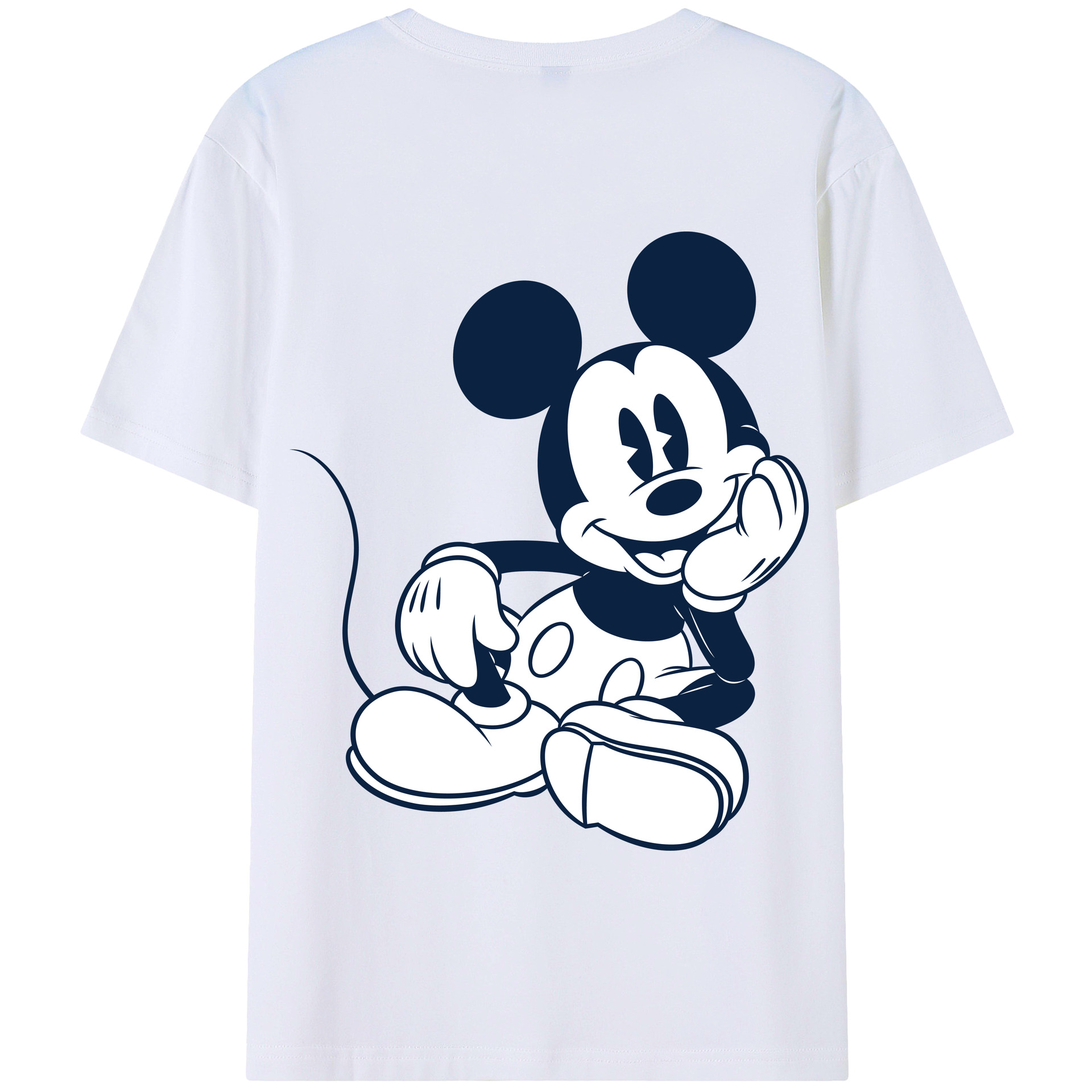 （画像用） ミッキーマウス Mickey Mouse 綿100％半袖Tシャツ（背面プリント）