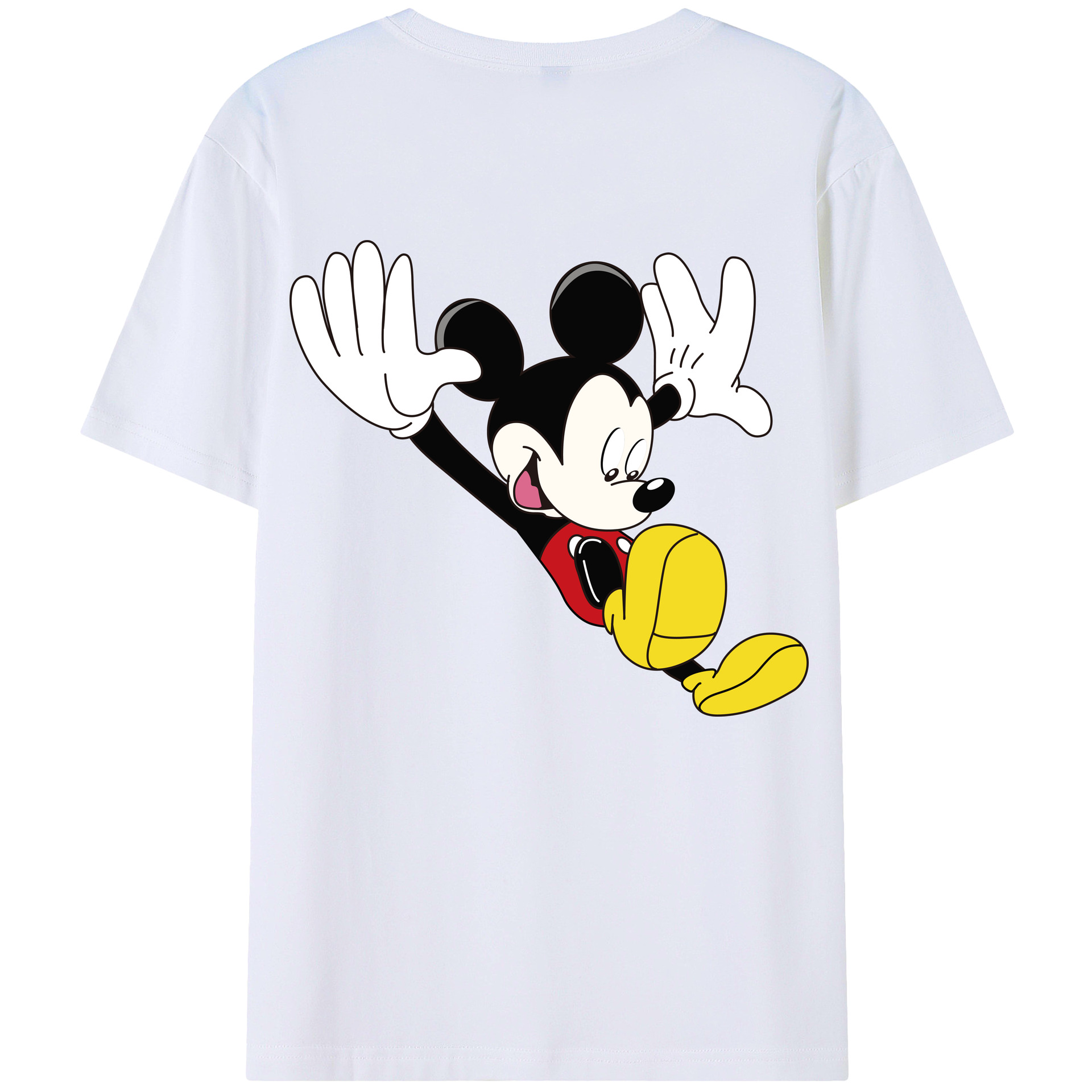 （画像用） ミッキーマウス Mickey Mouse 綿100％半袖Tシャツ（背面プリント）