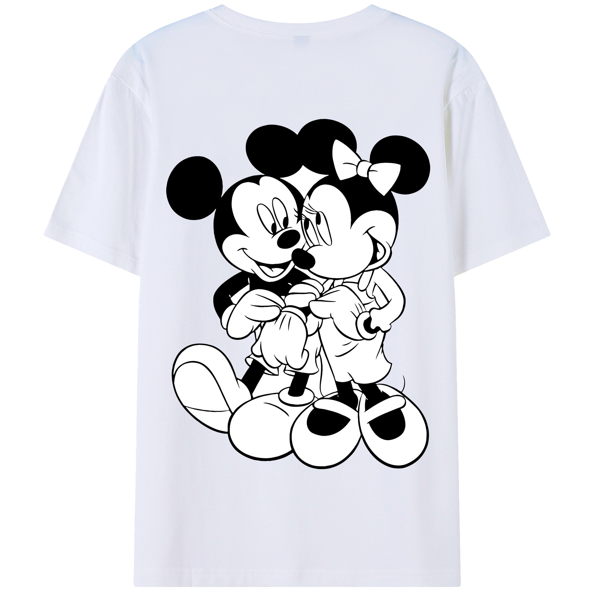 （画像用） ミッキーマウス Mickey Mouse 綿100％半袖Tシャツ（背面プリント）