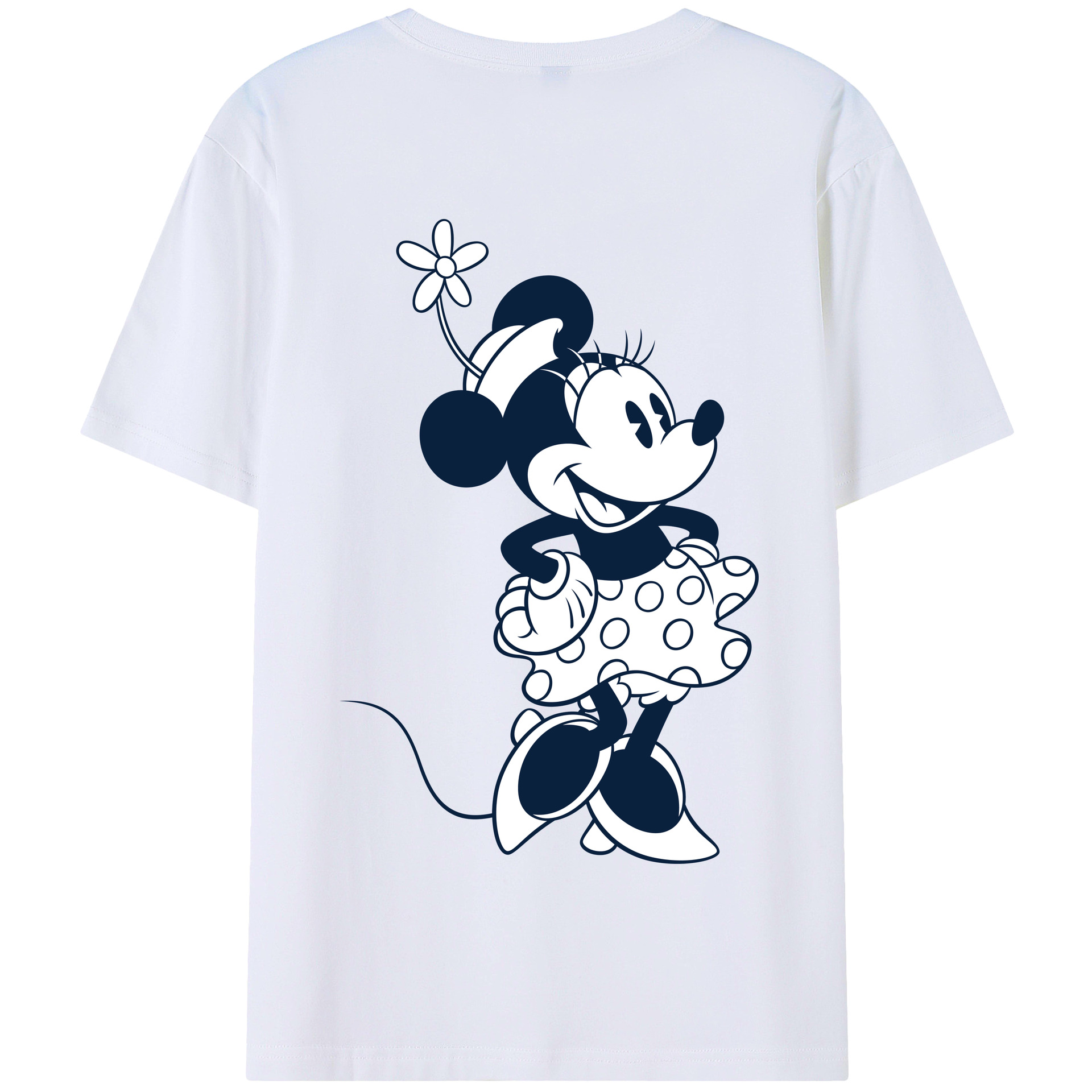 （画像用） ミッキーマウス Mickey Mouse 綿100％半袖Tシャツ（背面プリント）