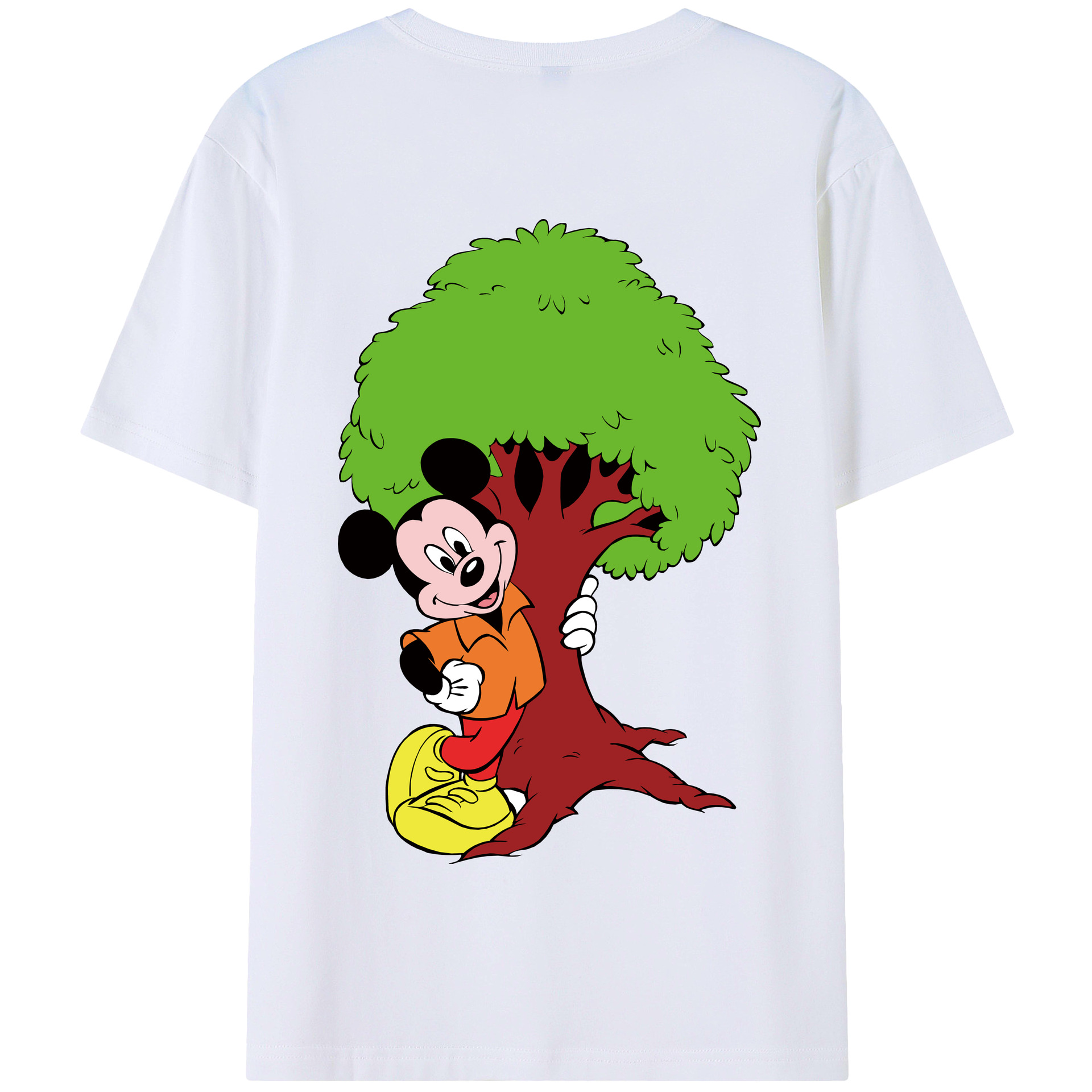 （画像用） ミッキーマウス Mickey Mouse 綿100％半袖Tシャツ（背面プリント）