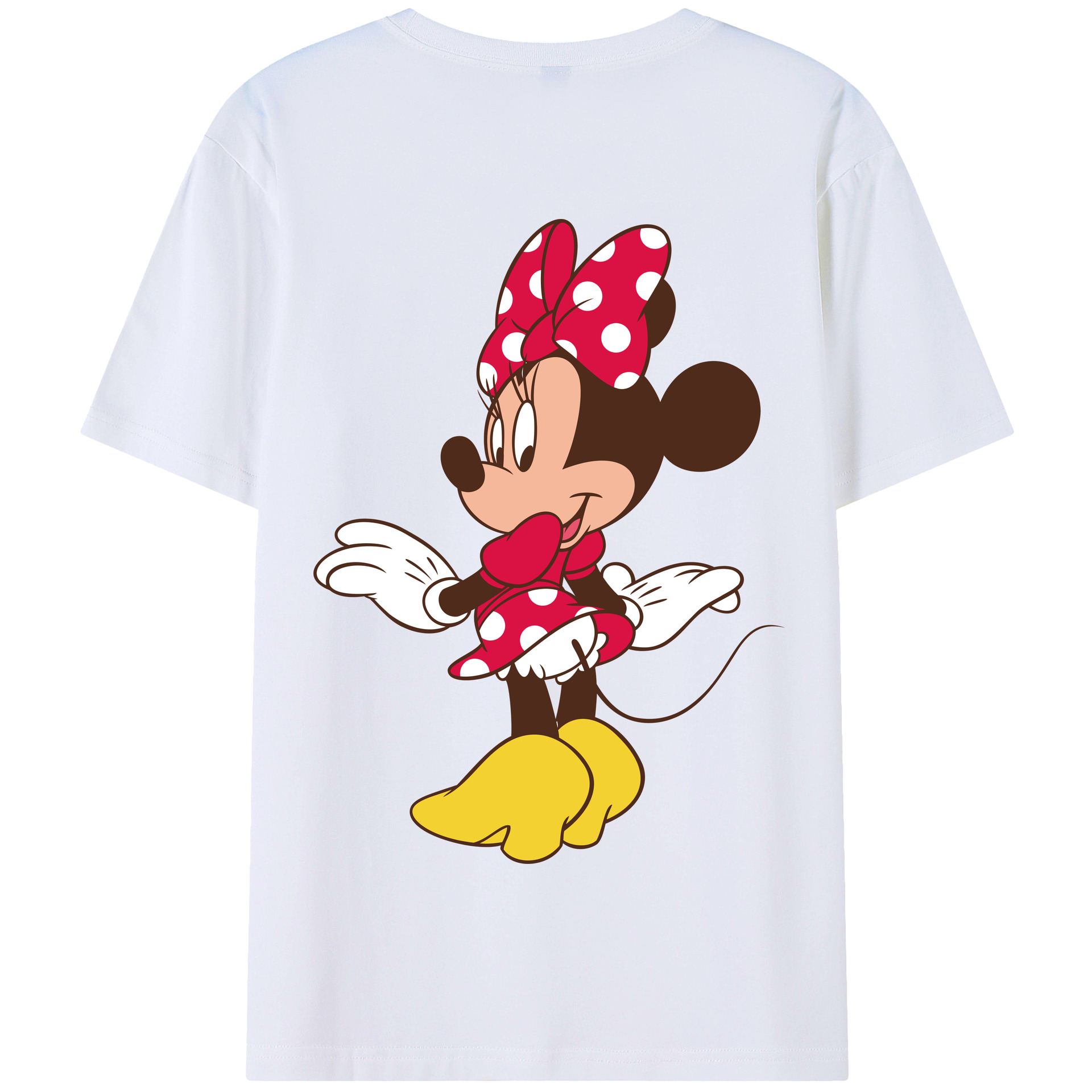 （画像用） ミッキーマウス Mickey Mouse 綿100％半袖Tシャツ（背面プリント）