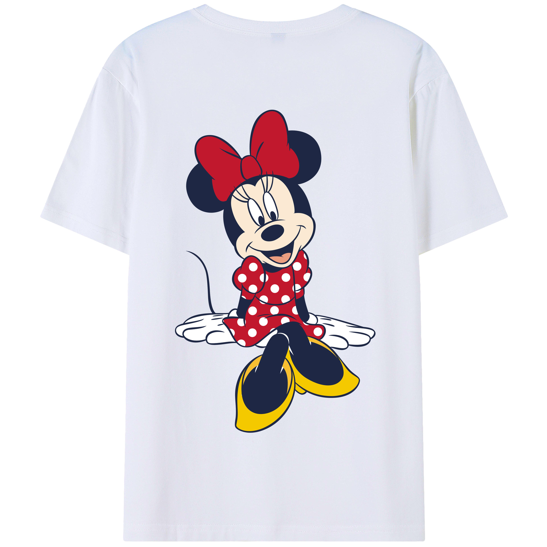 （画像用） ミッキーマウス Mickey Mouse 綿100％半袖Tシャツ（背面プリント）
