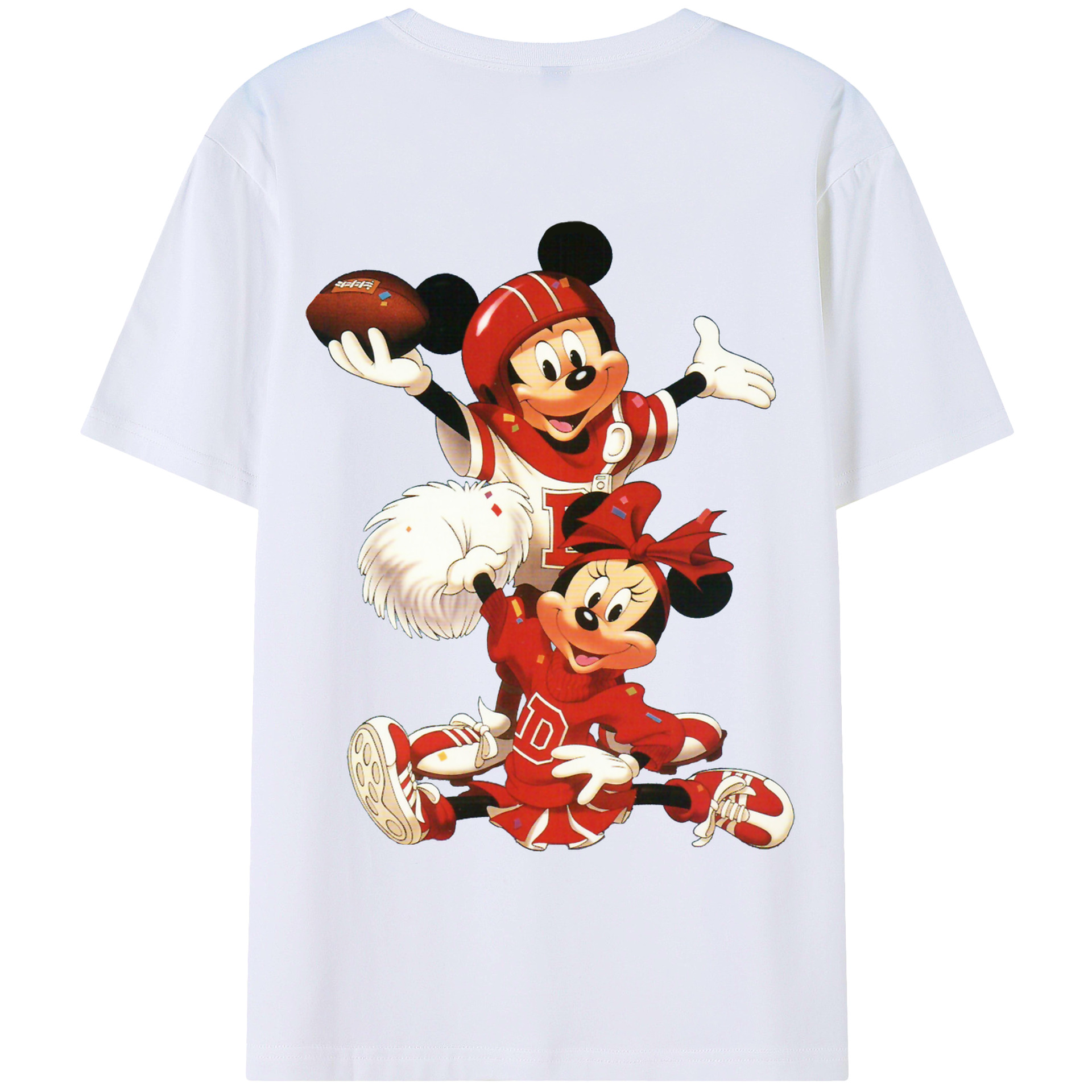 （画像用） ミッキーマウス Mickey Mouse 綿100％半袖Tシャツ（背面プリント）