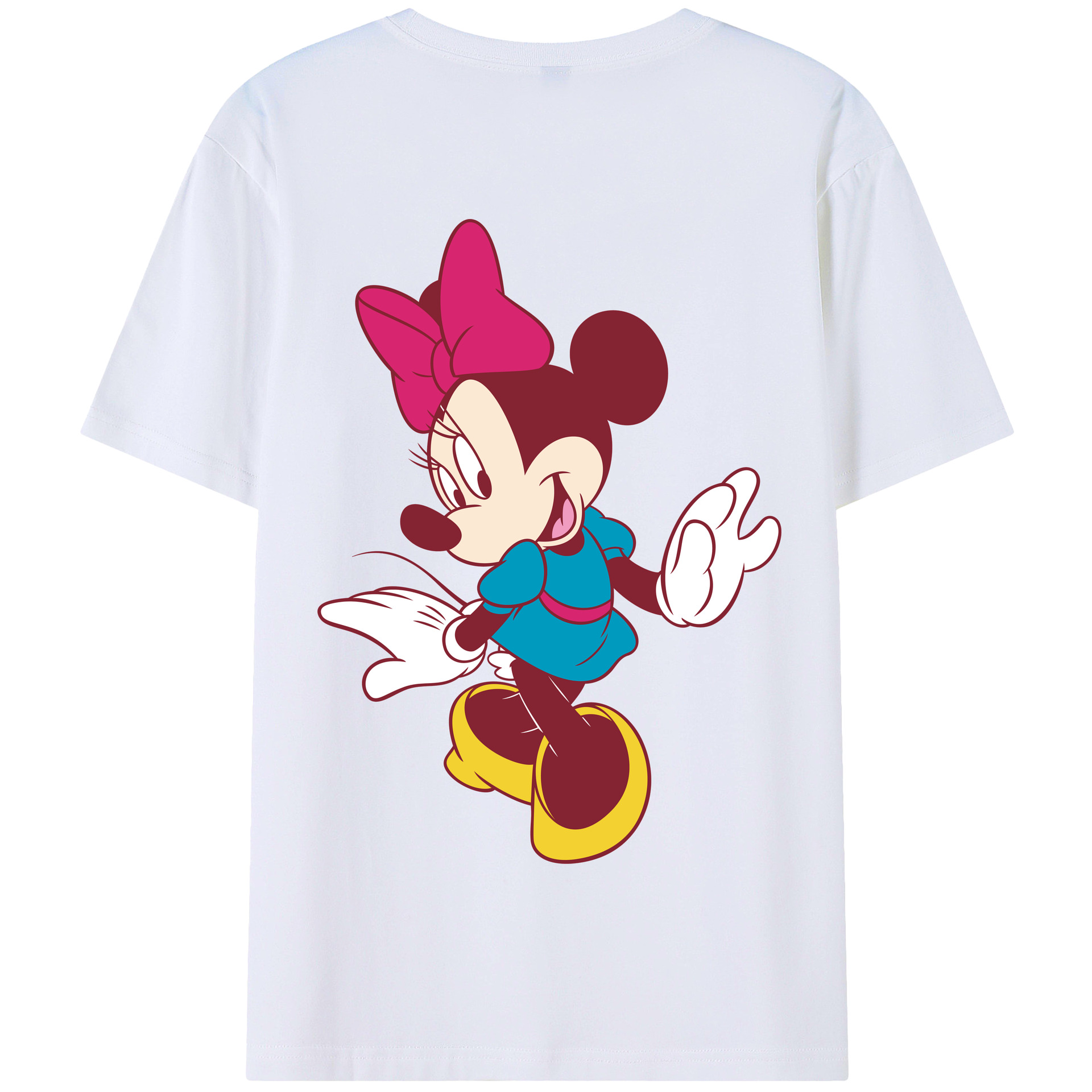 （画像用） ミッキーマウス Mickey Mouse 綿100％半袖Tシャツ（背面プリント）