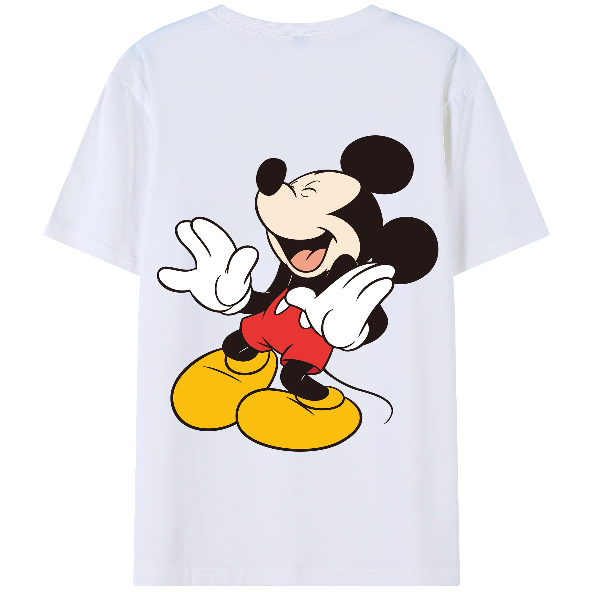 （画像用） ミッキーマウス Mickey Mouse 綿100％半袖Tシャツ（背面プリント）