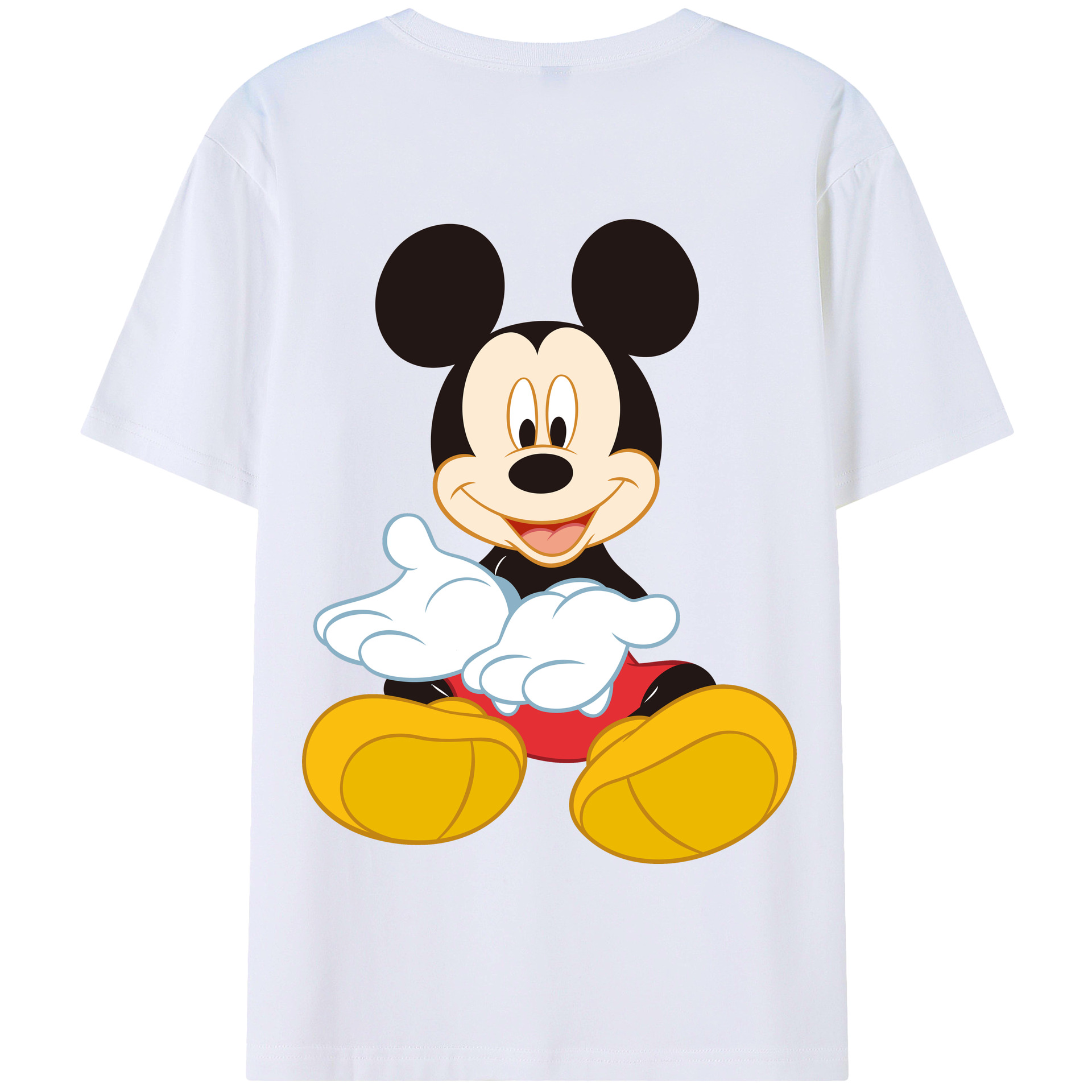 （画像用） ミッキーマウス Mickey Mouse 綿100％半袖Tシャツ（背面プリント）