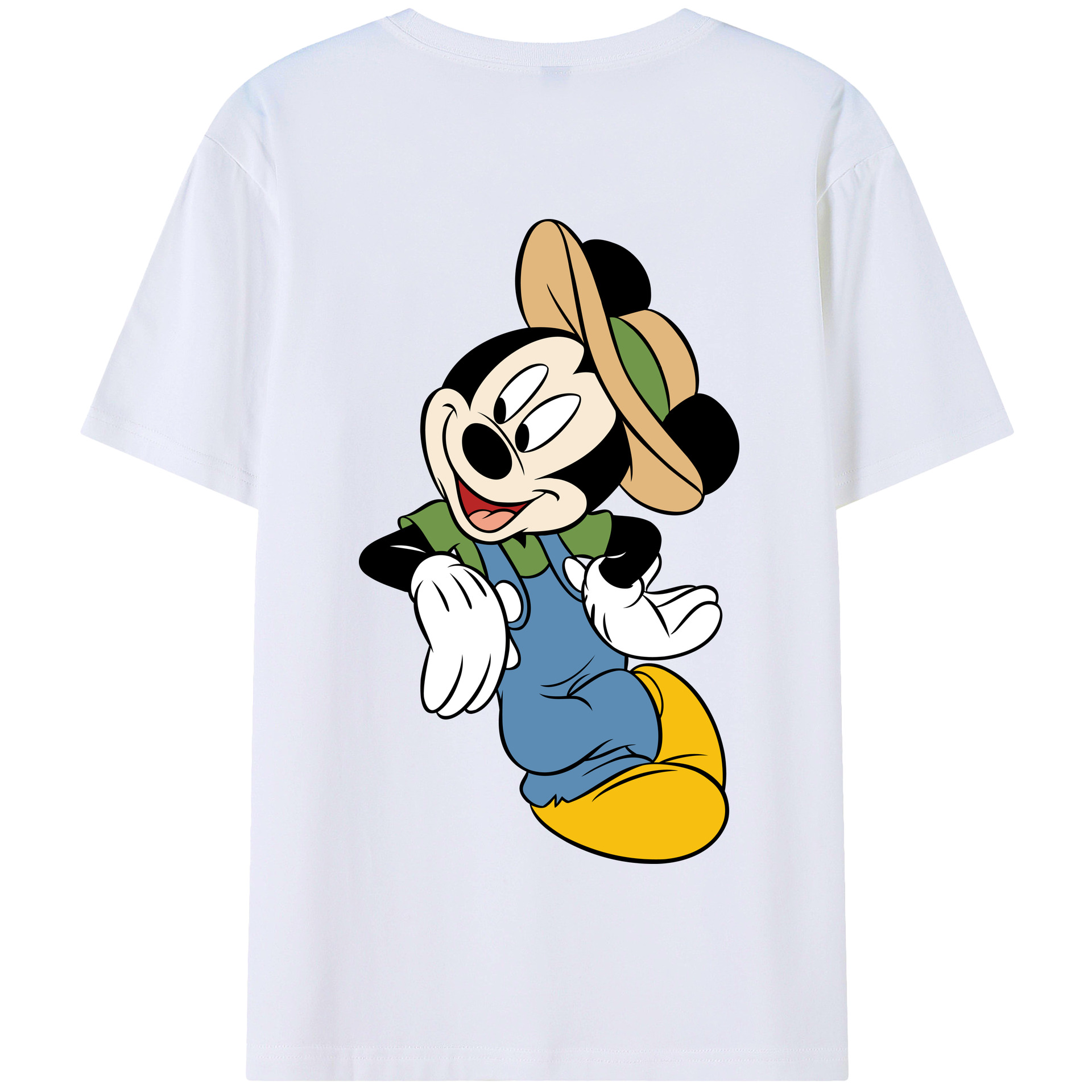 （画像用） ミッキーマウス Mickey Mouse 綿100％半袖Tシャツ（背面プリント）