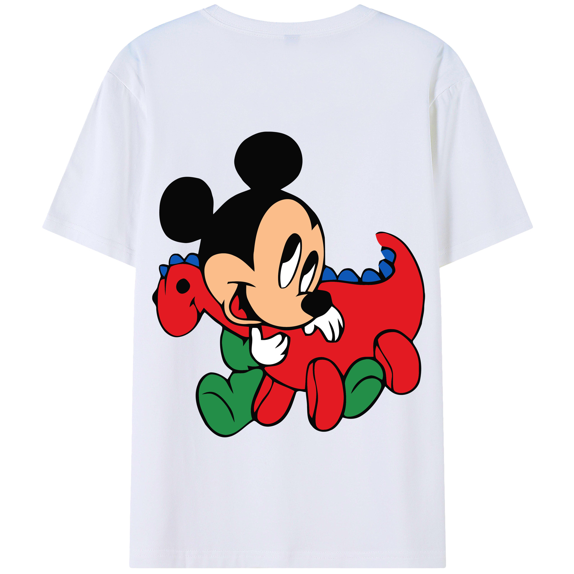 （画像用） ミッキーマウス Mickey Mouse 綿100％半袖Tシャツ（背面プリント）