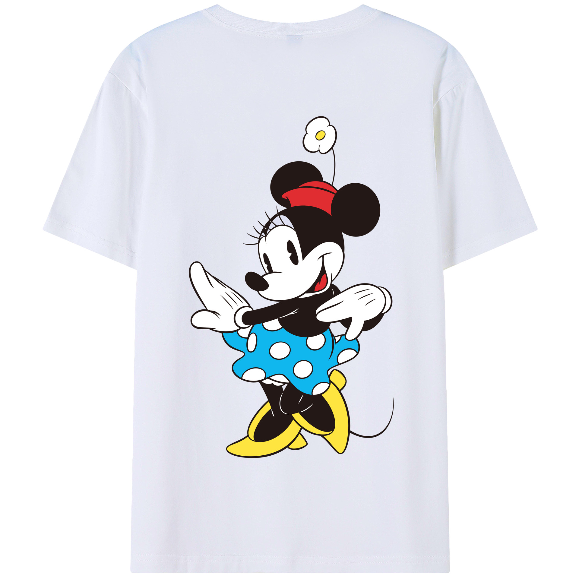 （画像用） ミッキーマウス Mickey Mouse 綿100％半袖Tシャツ（背面プリント）