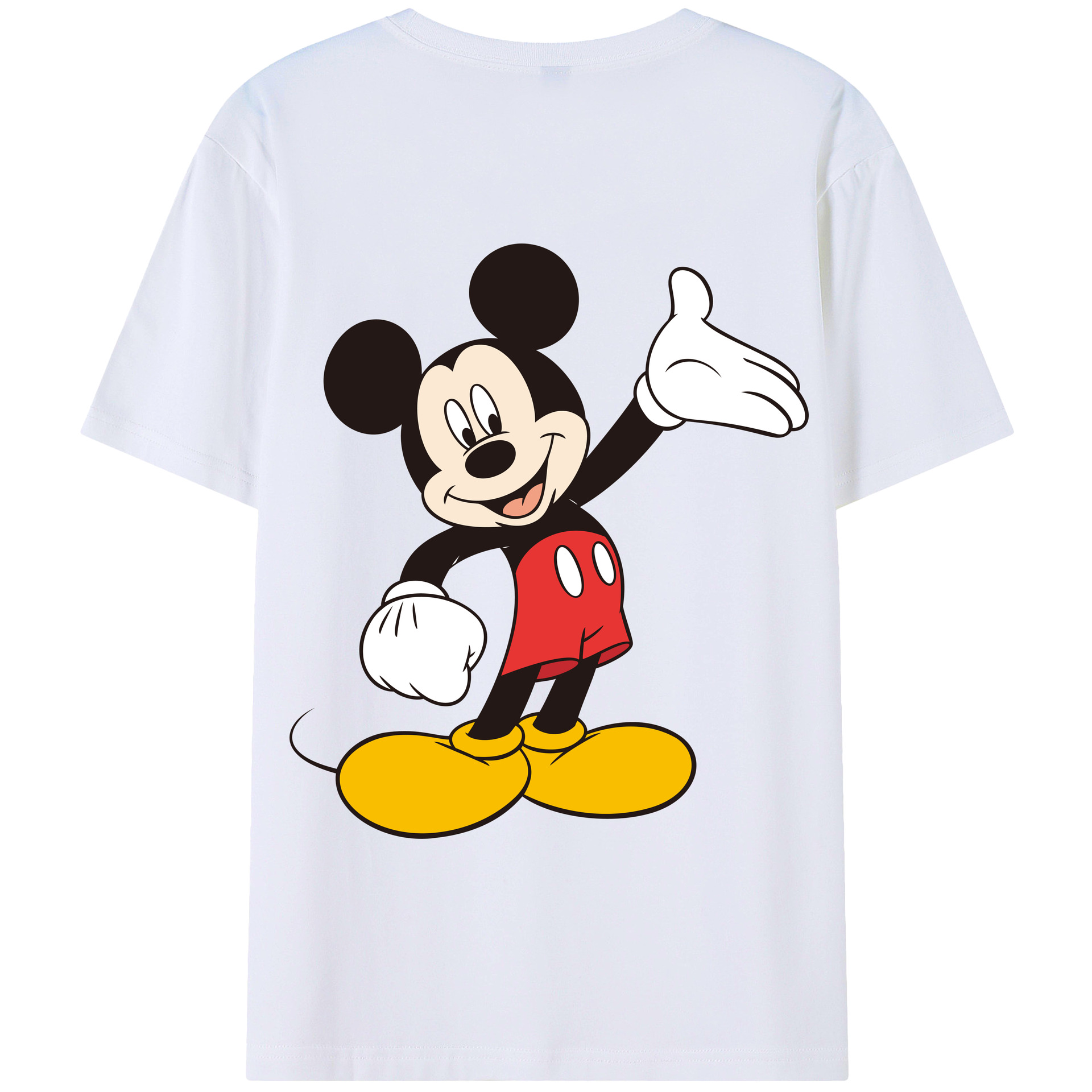 （画像用） ミッキーマウス Mickey Mouse 綿100％半袖Tシャツ（背面プリント）