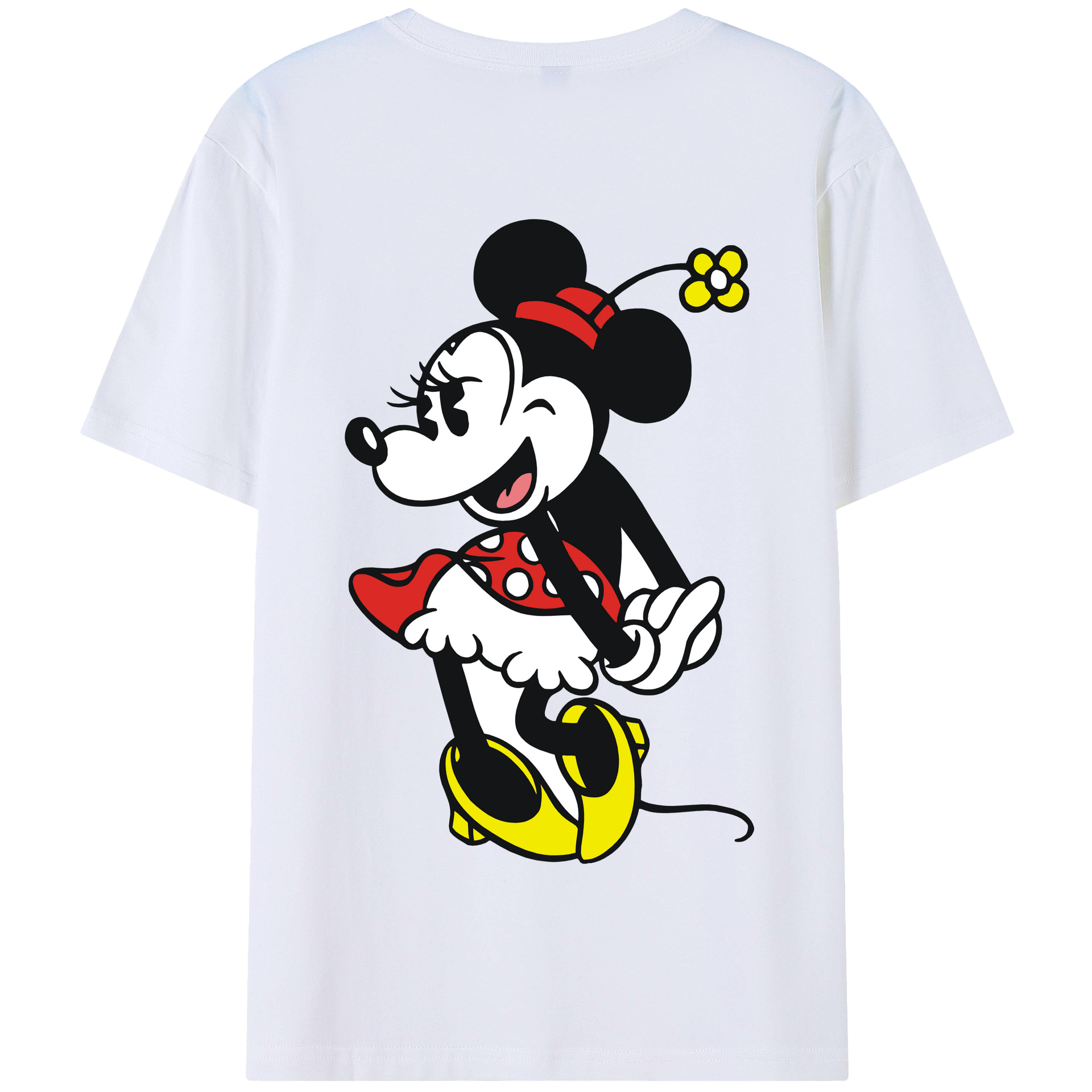 （画像用） ミッキーマウス Mickey Mouse 綿100％半袖Tシャツ（背面プリント）