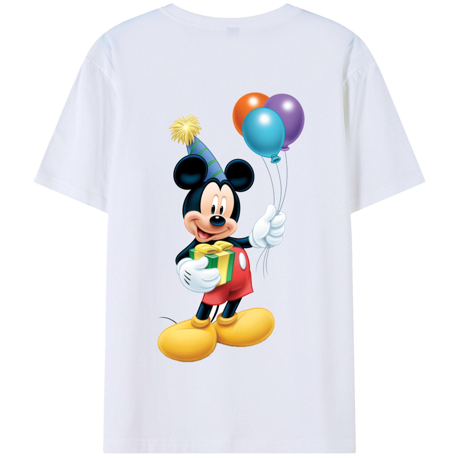 （画像用） ミッキーマウス Mickey Mouse 綿100％半袖Tシャツ（背面プリント）