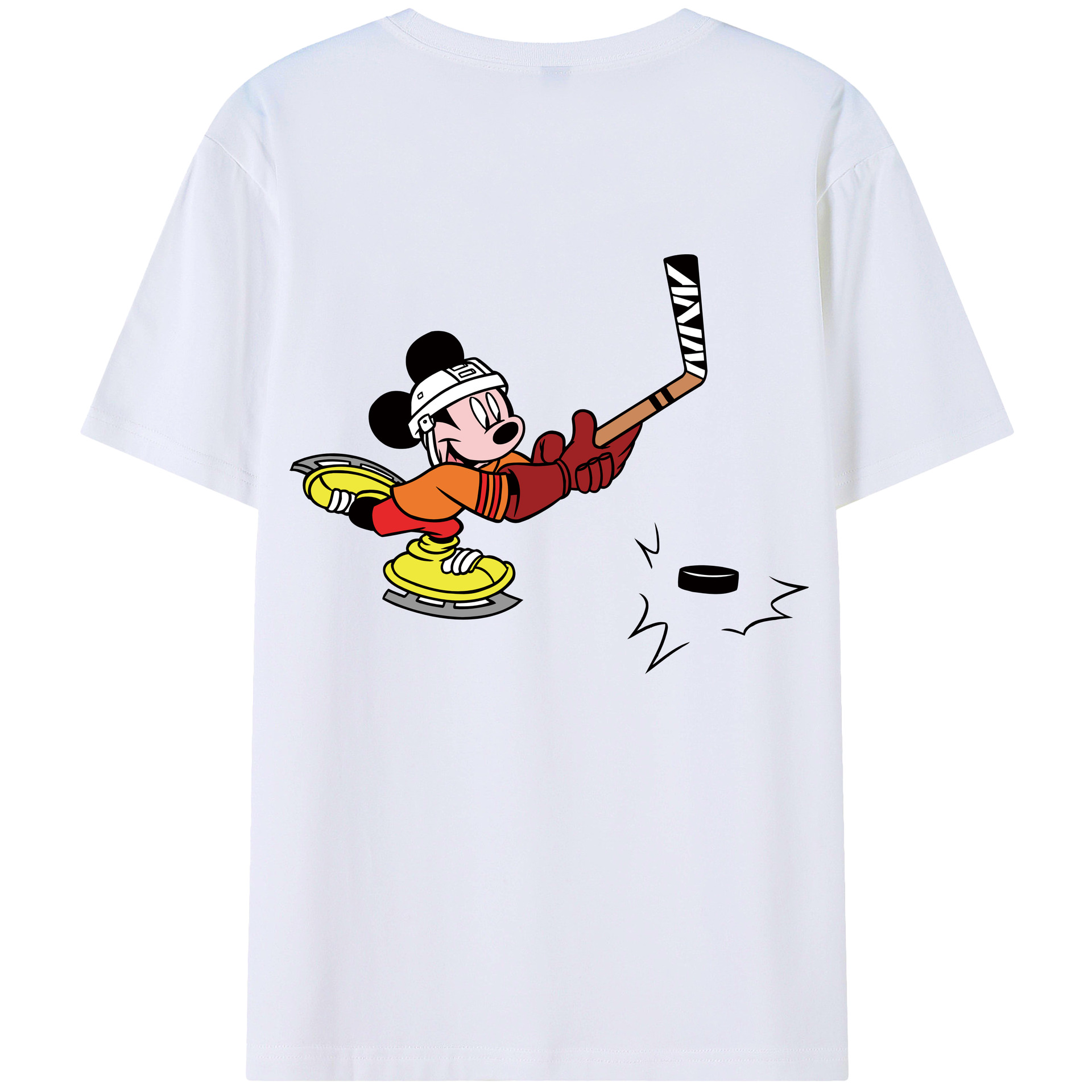 （画像用） ミッキーマウス Mickey Mouse 綿100％半袖Tシャツ（背面プリント）