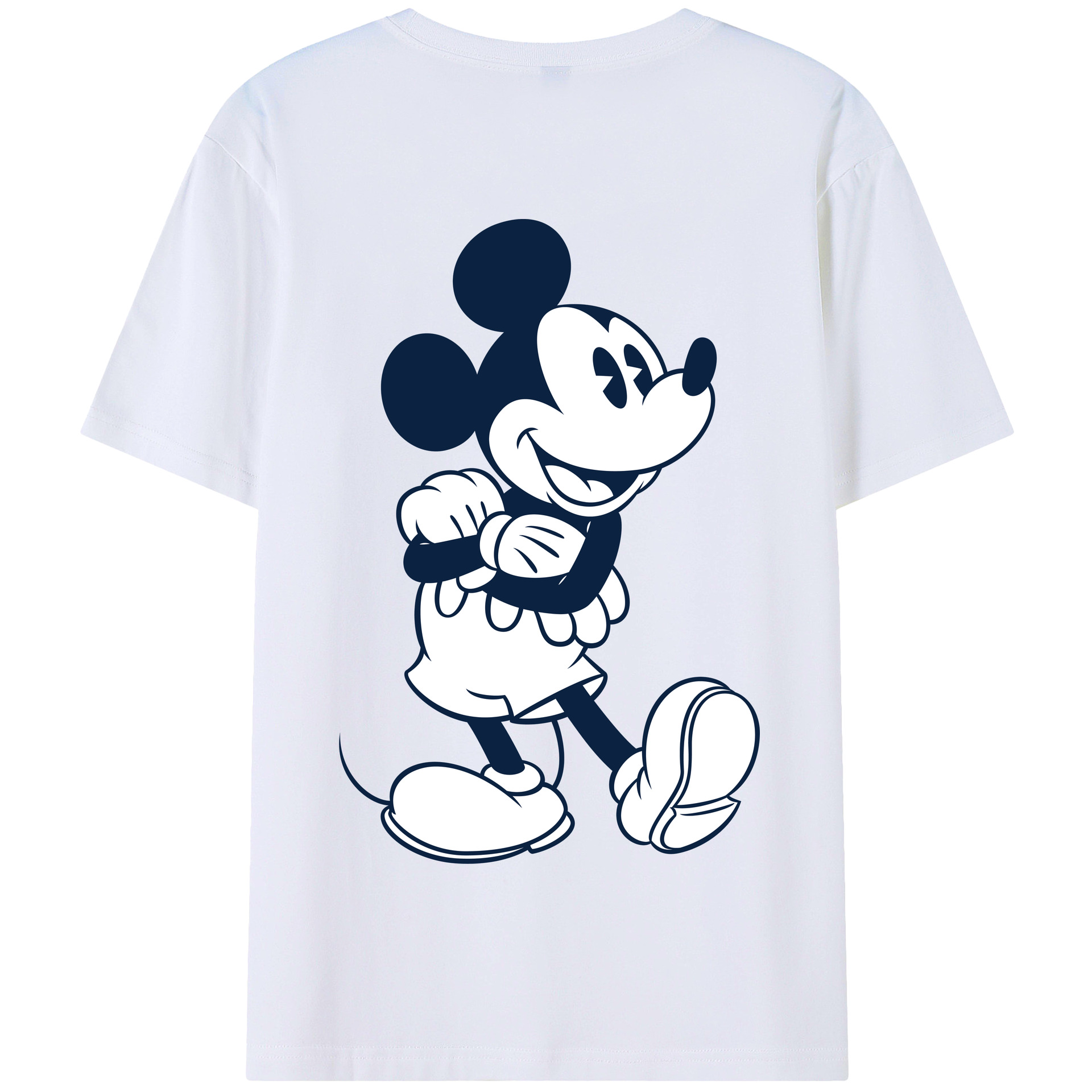 （画像用） ミッキーマウス Mickey Mouse 綿100％半袖Tシャツ（背面プリント）
