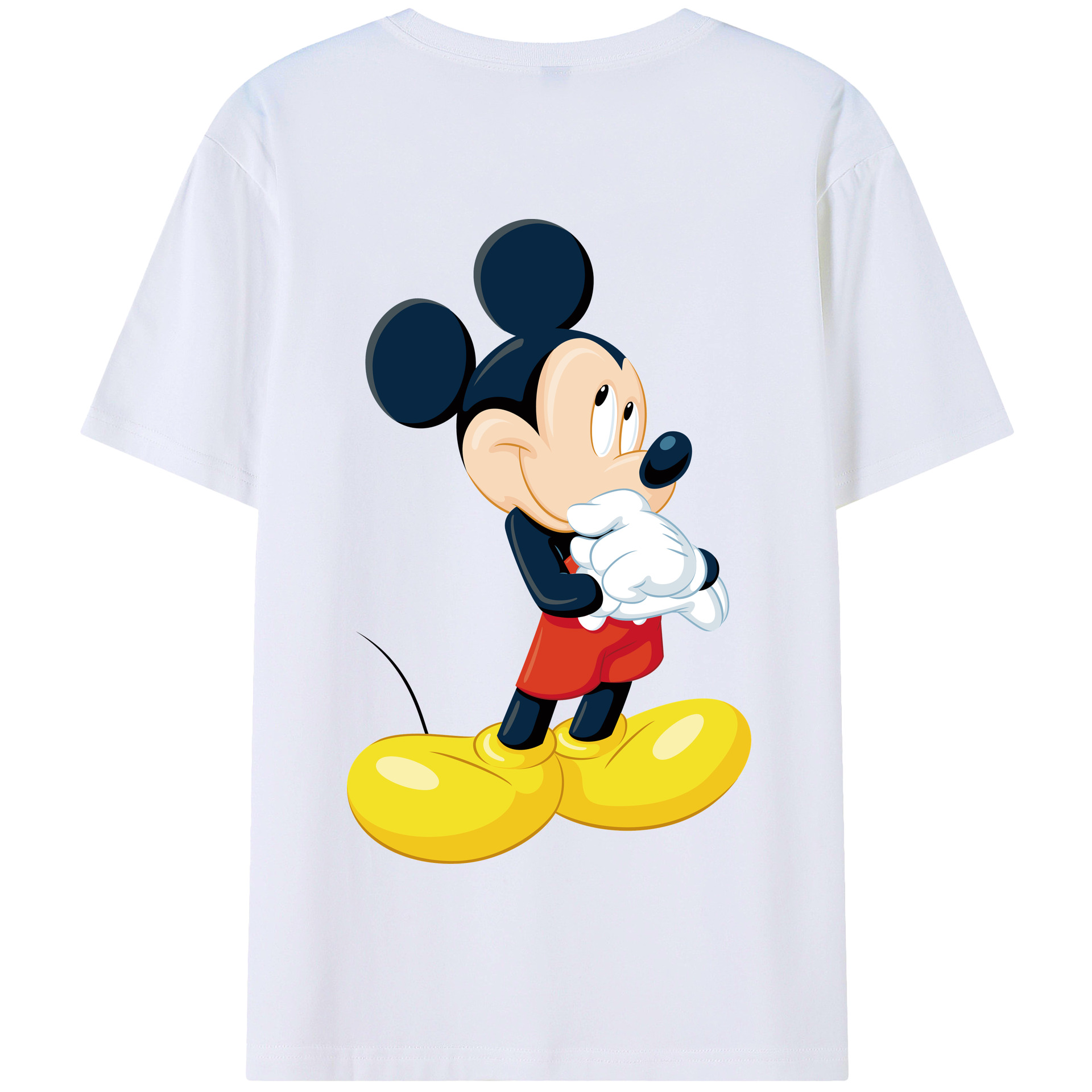 （画像用） ミッキーマウス Mickey Mouse 綿100％半袖Tシャツ（背面プリント）
