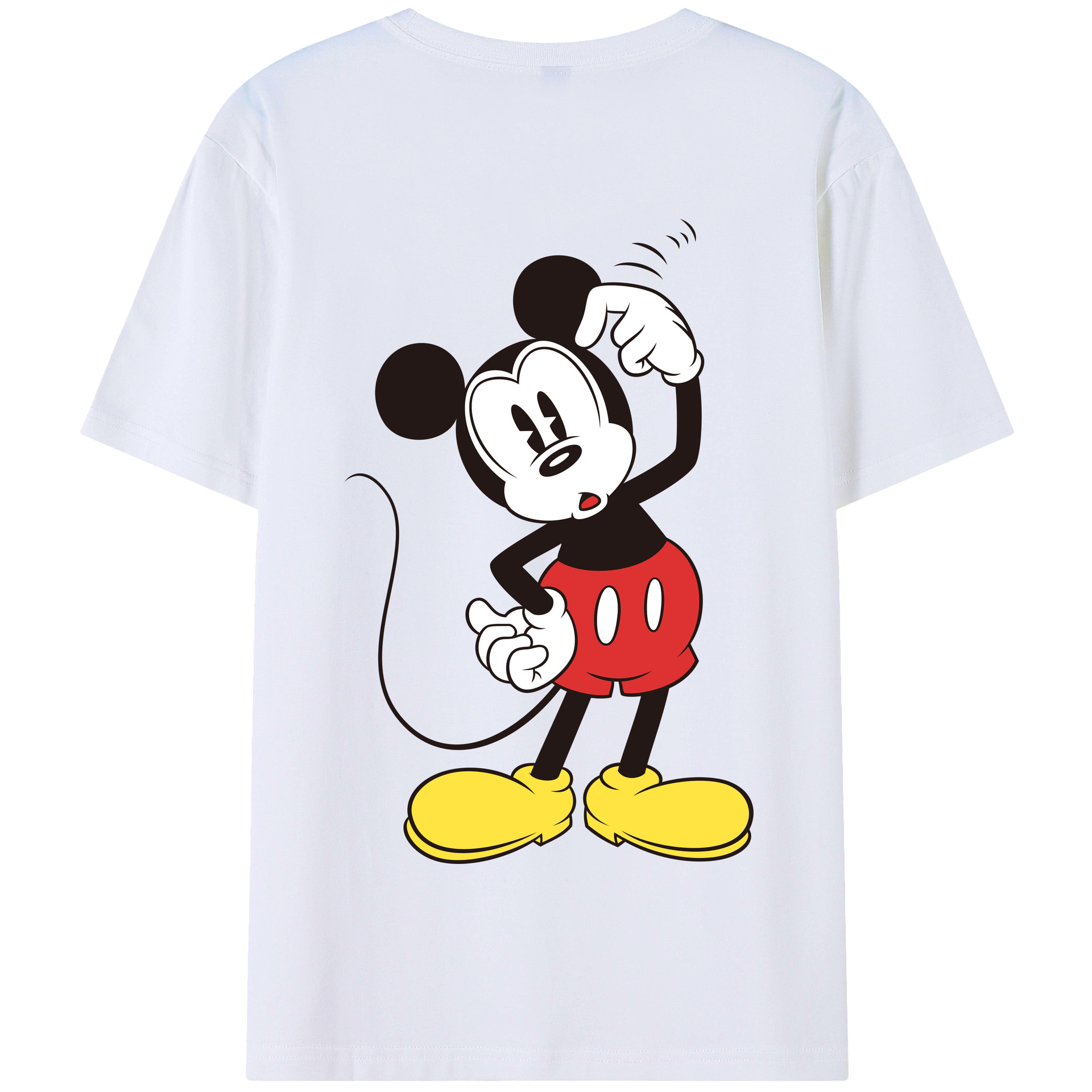 （画像用） ミッキーマウス Mickey Mouse 綿100％半袖Tシャツ（背面プリント）