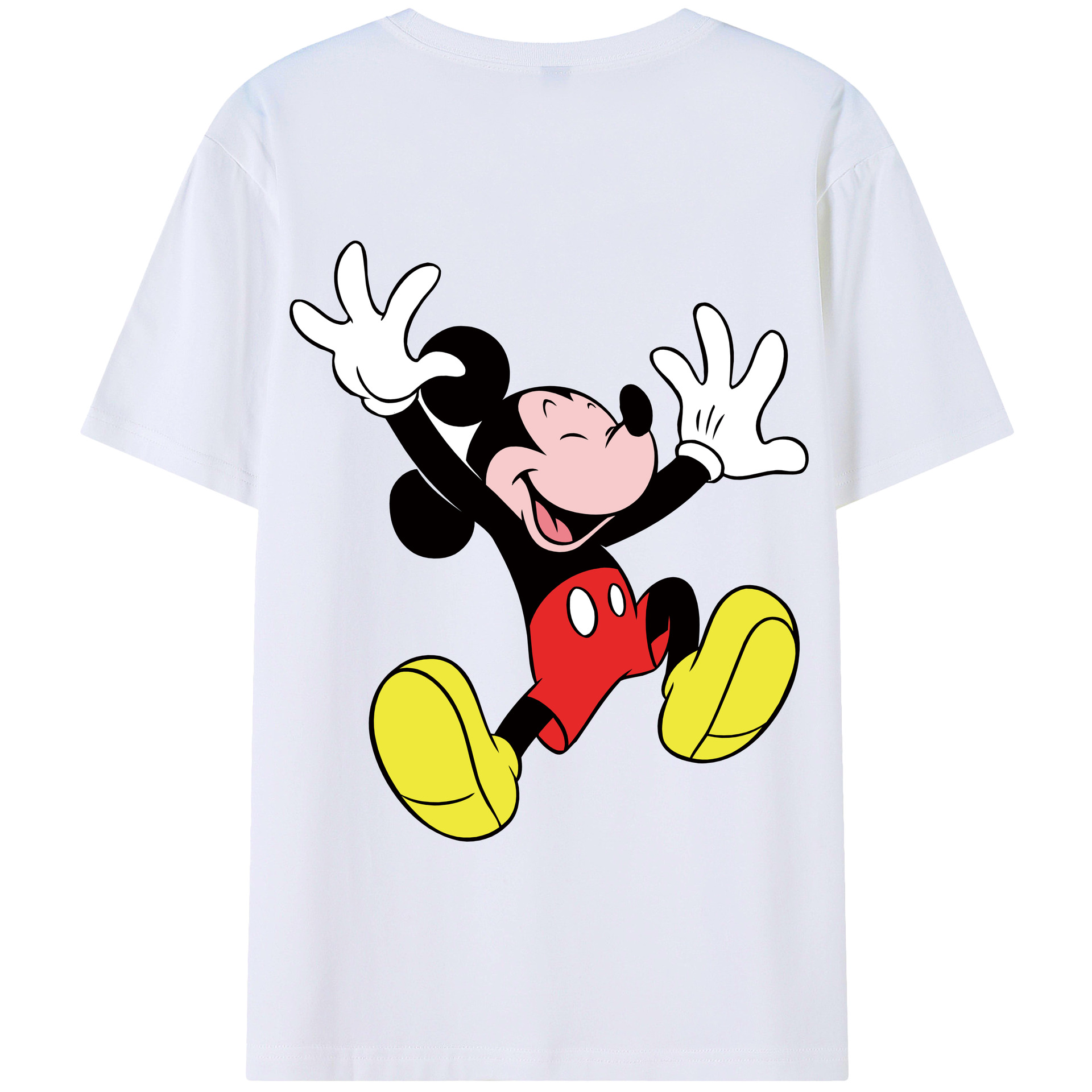 （画像用） ミッキーマウス Mickey Mouse 綿100％半袖Tシャツ（背面プリント）