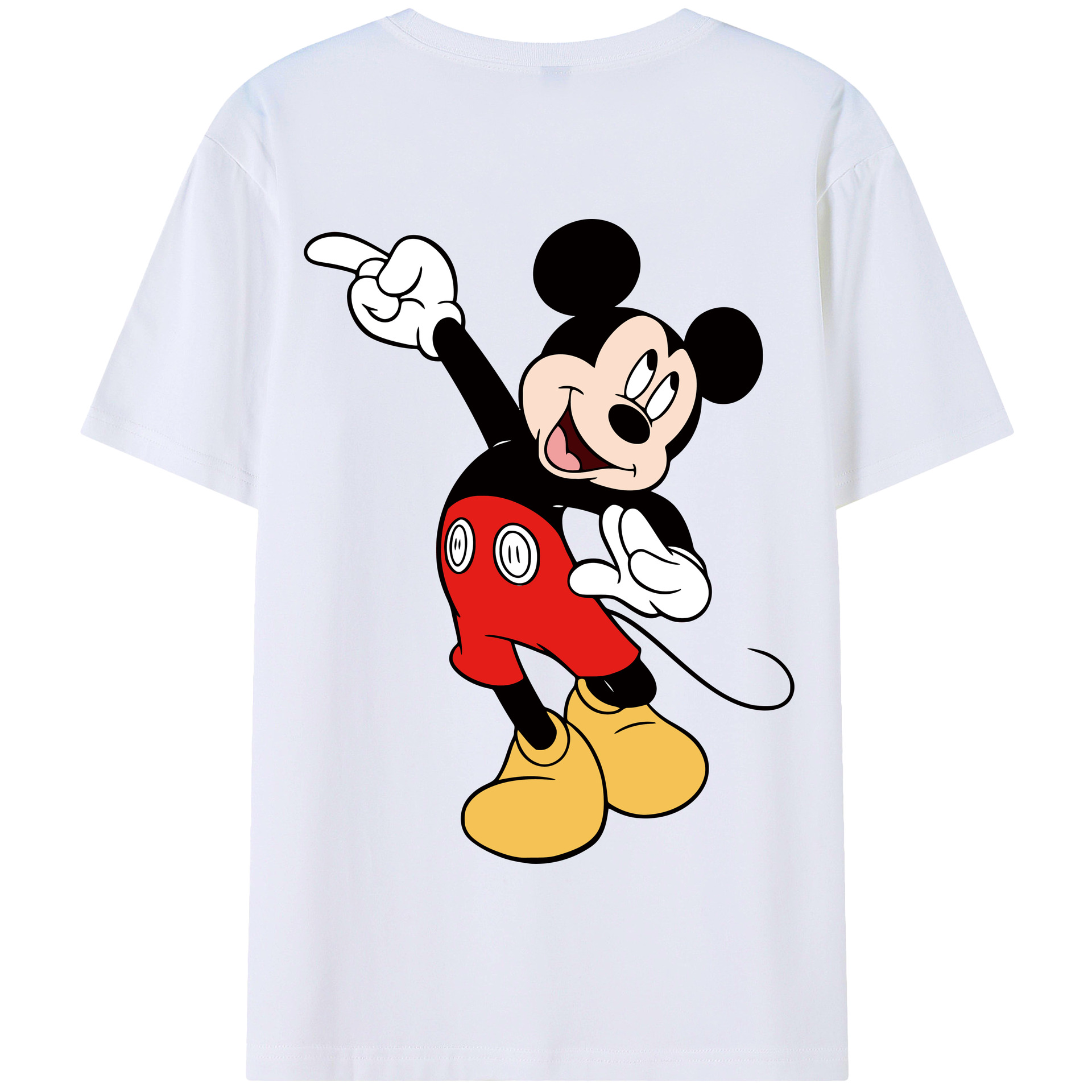 （画像用） ミッキーマウス Mickey Mouse 綿100％半袖Tシャツ（背面プリント）