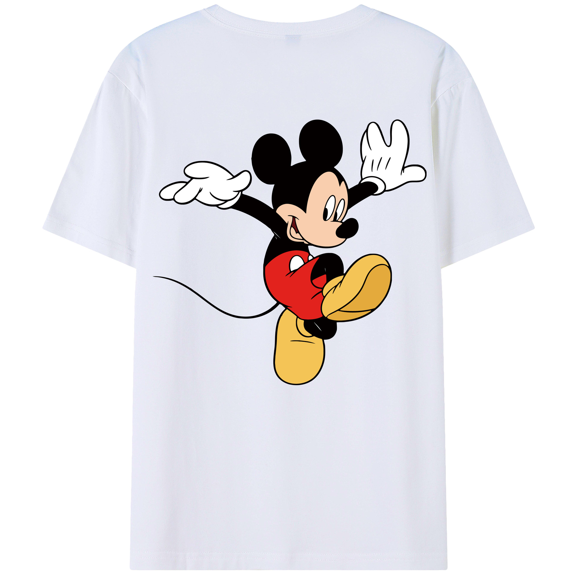 （画像用） ミッキーマウス Mickey Mouse 綿100％半袖Tシャツ（背面プリント）