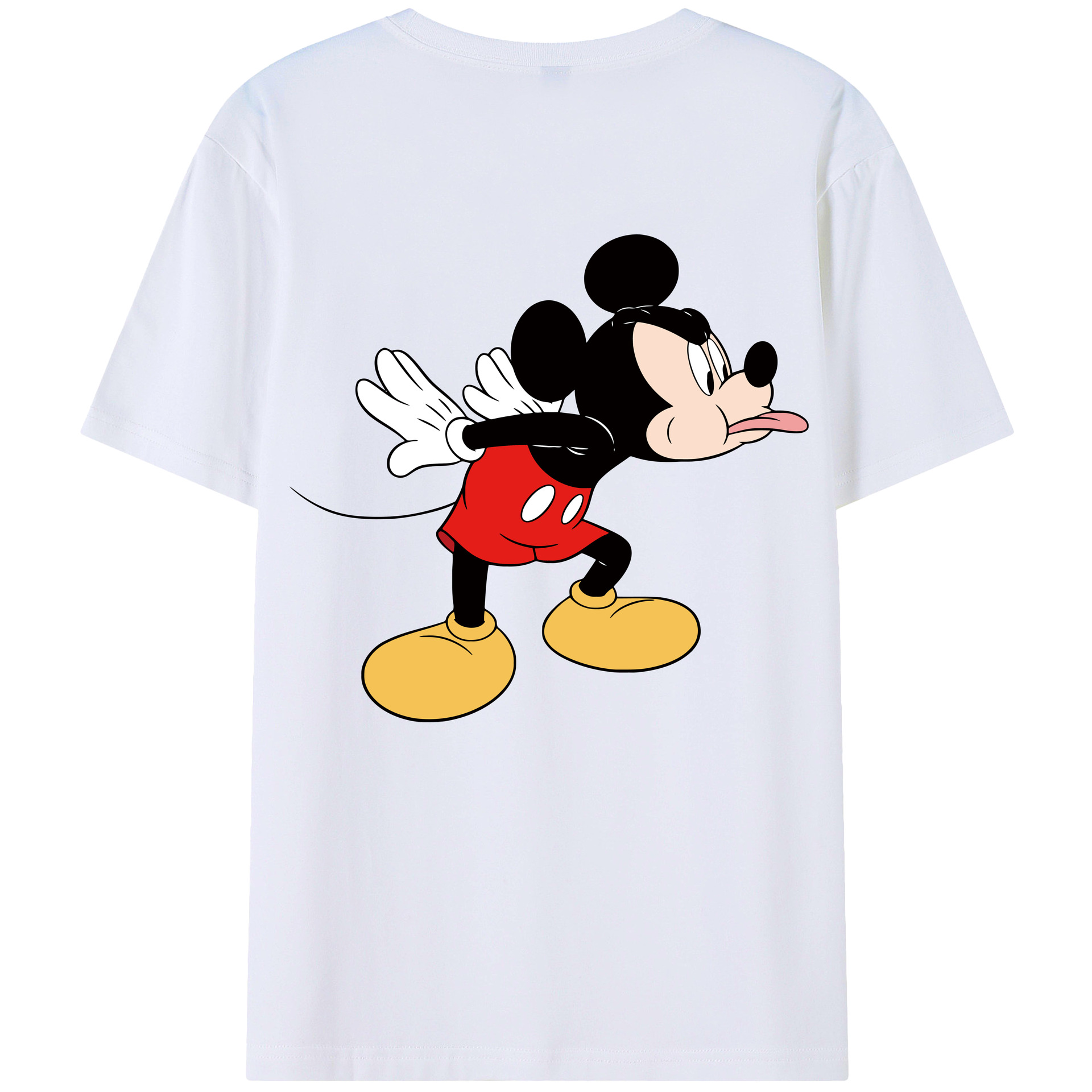 （画像用） ミッキーマウス Mickey Mouse 綿100％半袖Tシャツ（背面プリント）