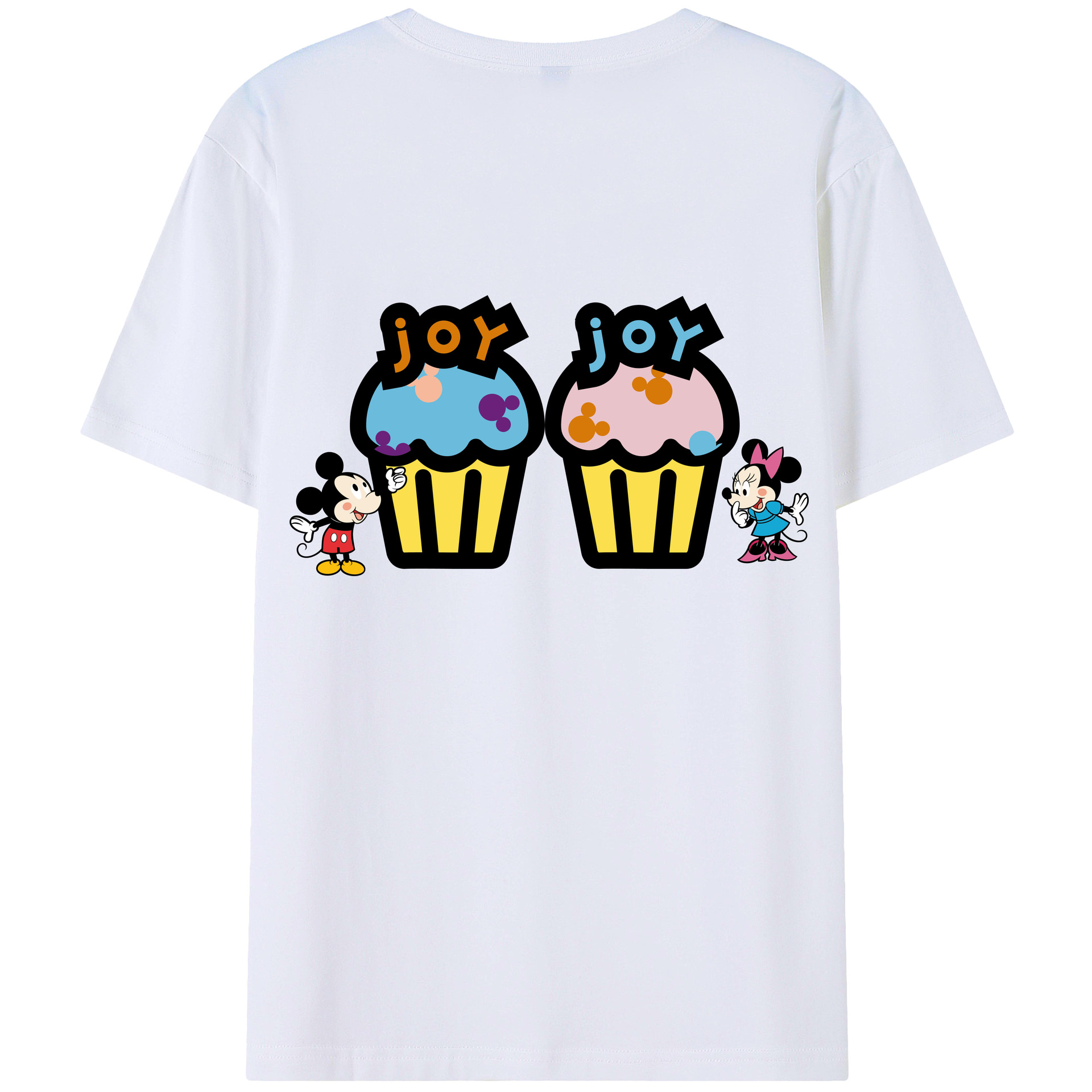 （画像用） ミッキーマウス Mickey Mouse 綿100％半袖Tシャツ（背面プリント）