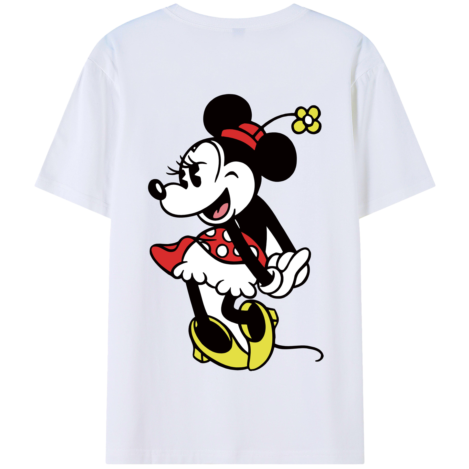 （画像用） ミッキーマウス Mickey Mouse 綿100％半袖Tシャツ（背面プリント）