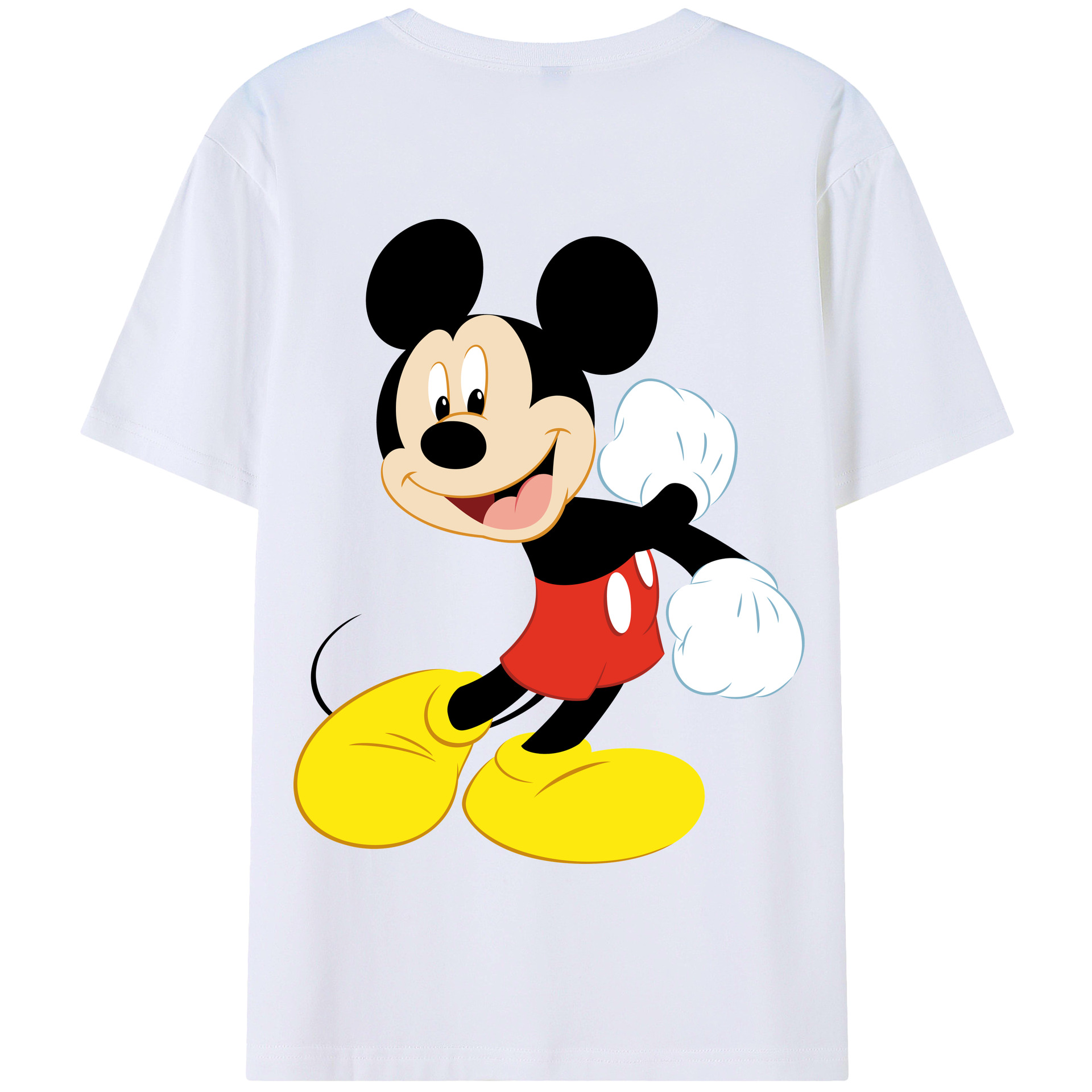 （画像用） ミッキーマウス Mickey Mouse 綿100％半袖Tシャツ（背面プリント）