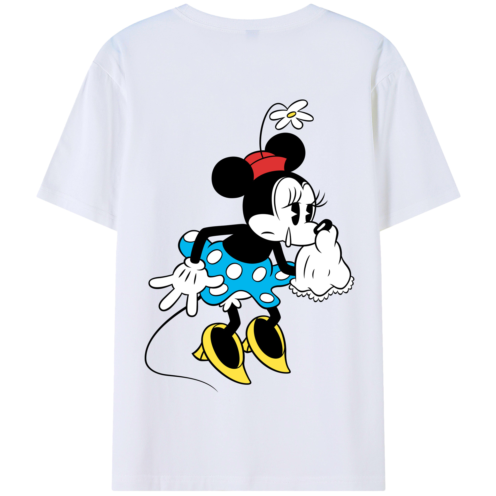 （画像用） ミッキーマウス Mickey Mouse 綿100％半袖Tシャツ（背面プリント）