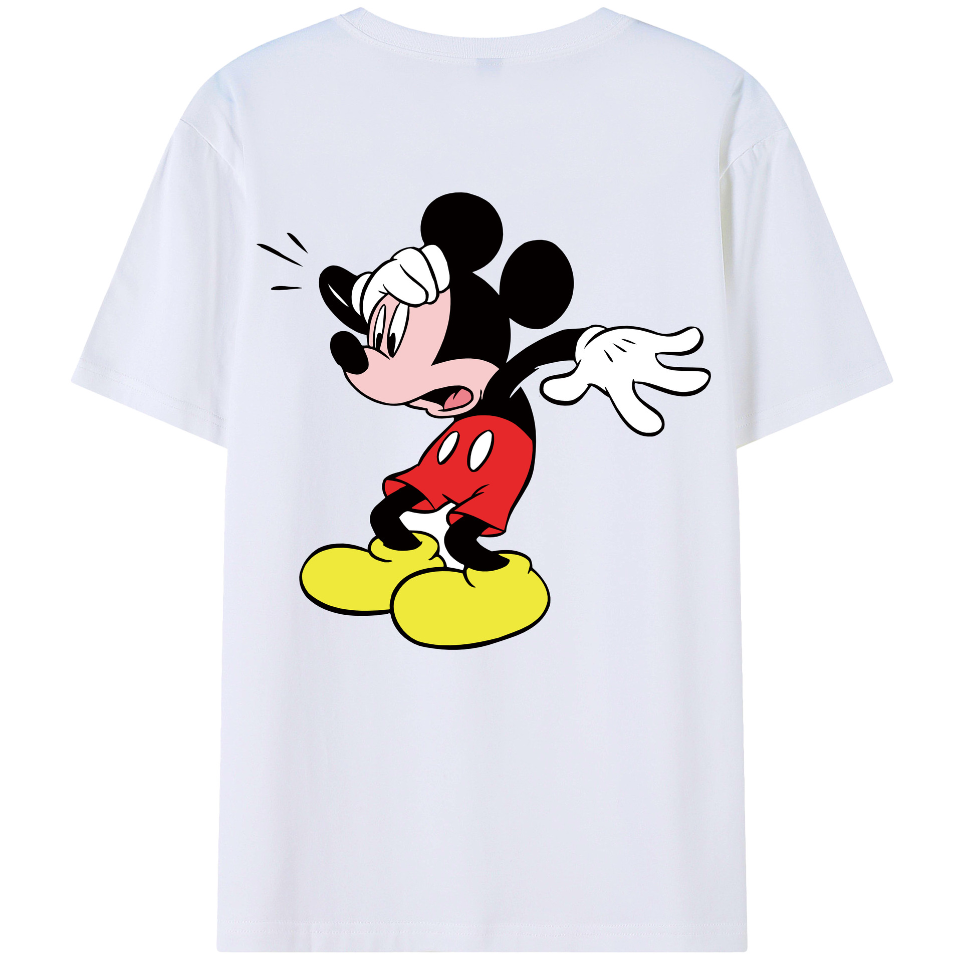 （画像用） ミッキーマウス Mickey Mouse 綿100％半袖Tシャツ（背面プリント）
