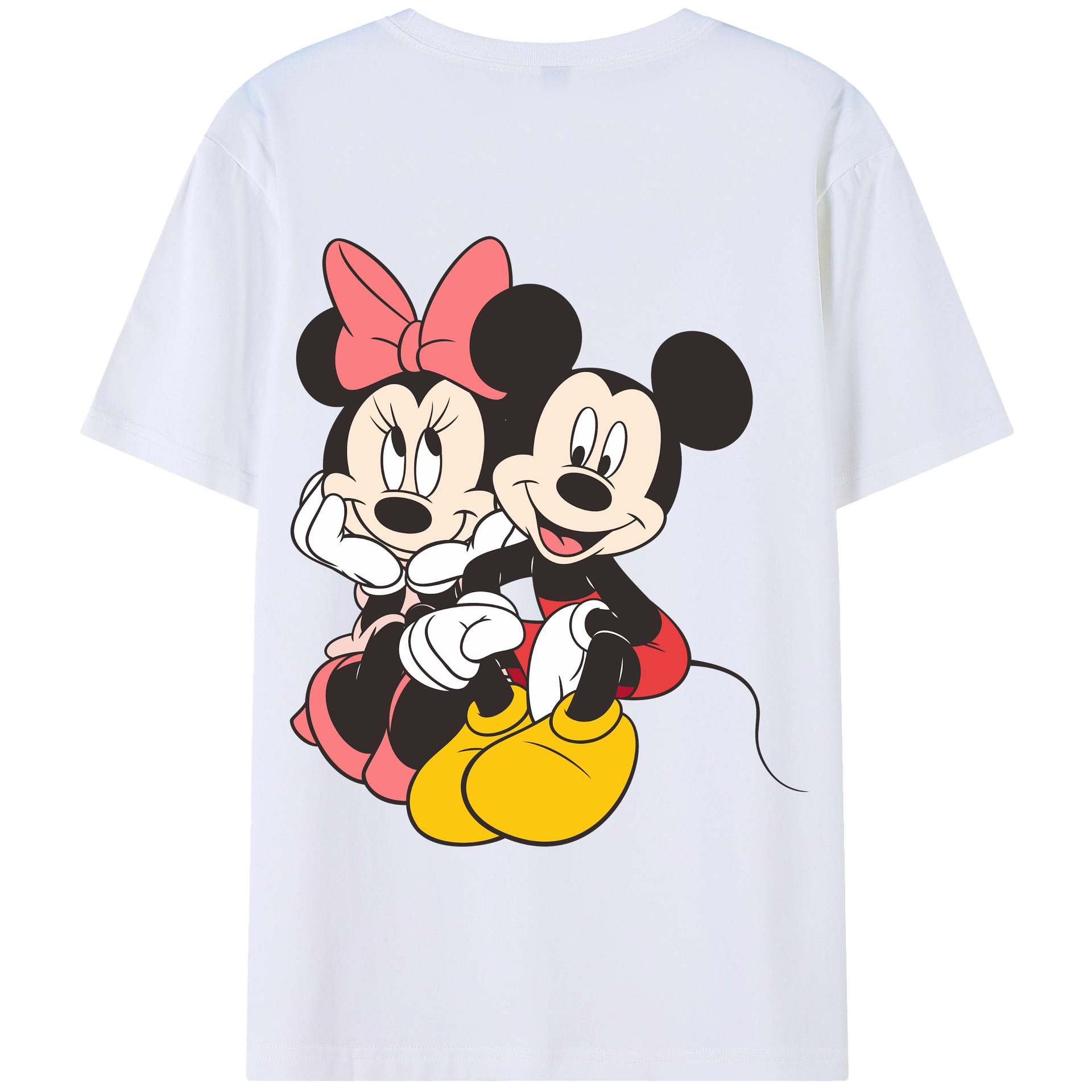 （画像用） ミッキーマウス Mickey Mouse 綿100％半袖Tシャツ（背面プリント）