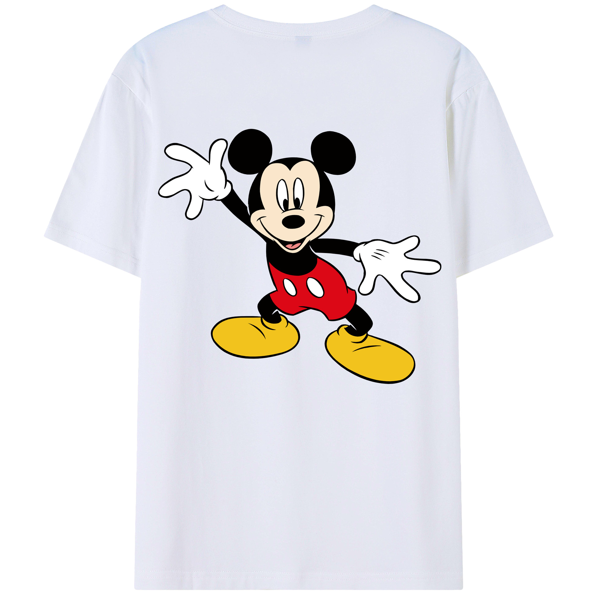 （画像用） ミッキーマウス Mickey Mouse 綿100％半袖Tシャツ（背面プリント）