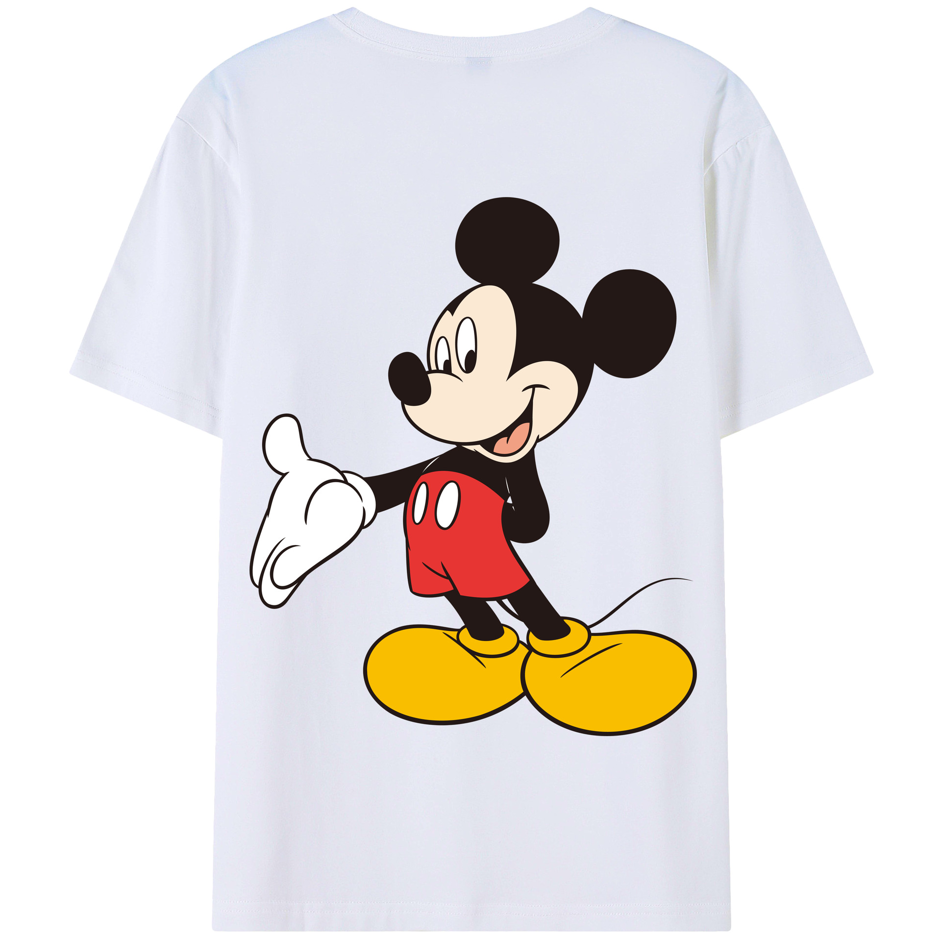 （画像用） ミッキーマウス Mickey Mouse 綿100％半袖Tシャツ（背面プリント）