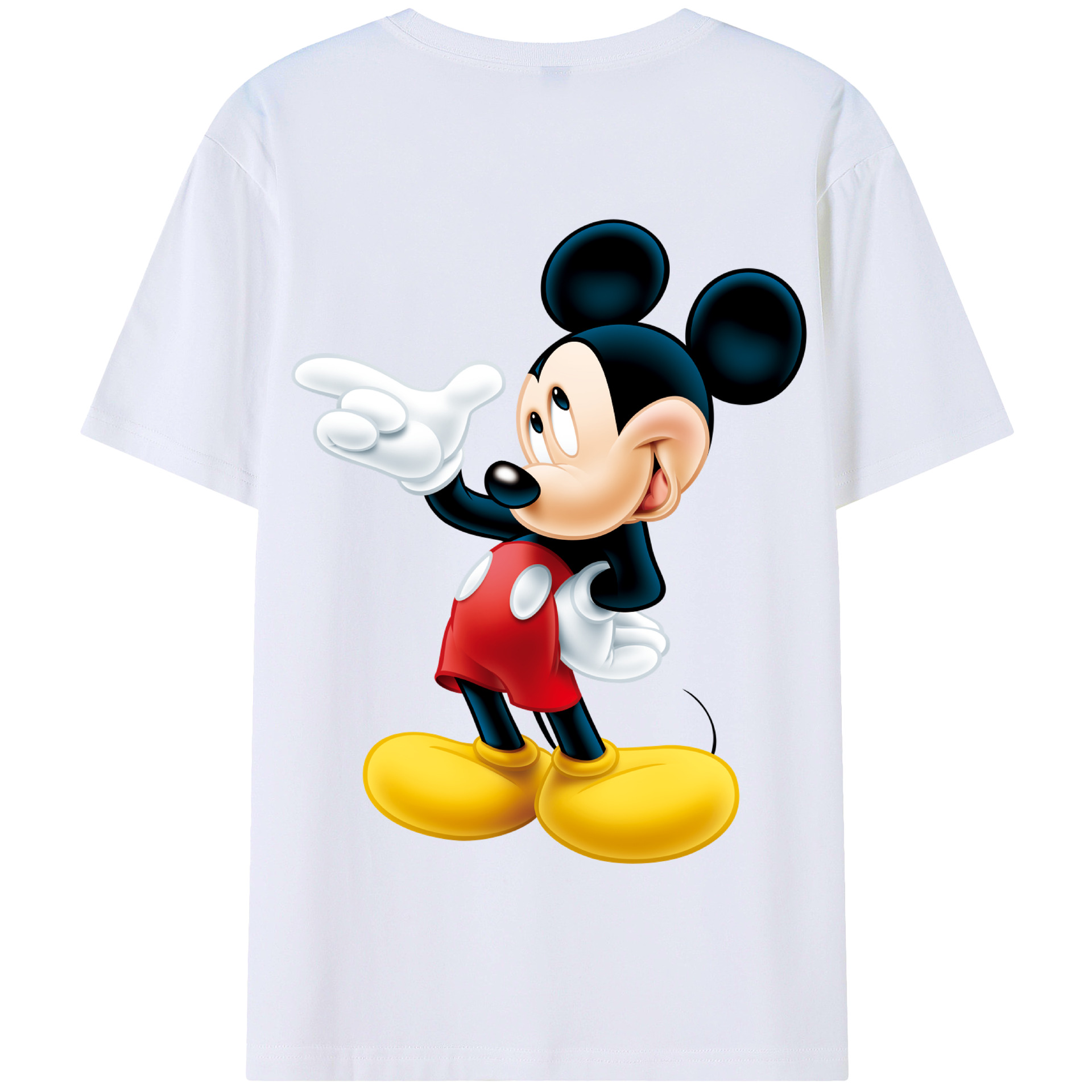 （画像用） ミッキーマウス Mickey Mouse 綿100％半袖Tシャツ（背面プリント）
