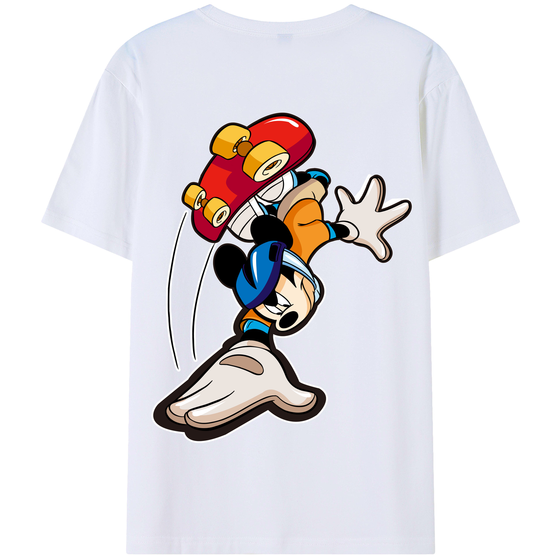 （画像用） ミッキーマウス Mickey Mouse 綿100％半袖Tシャツ（背面プリント）