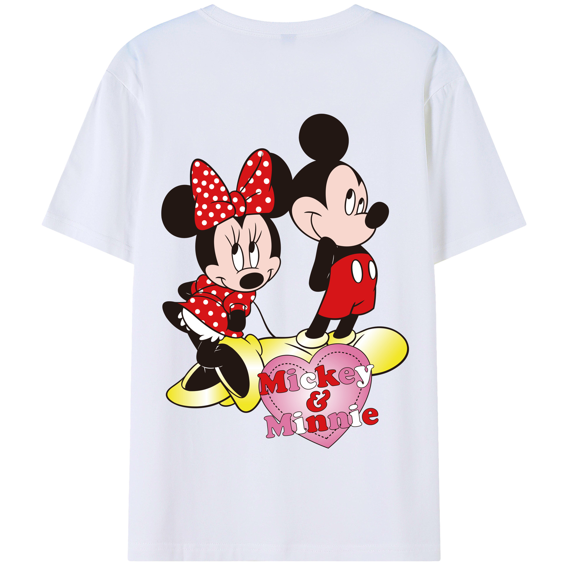 （画像用） ミッキーマウス Mickey Mouse 綿100％半袖Tシャツ（背面プリント）