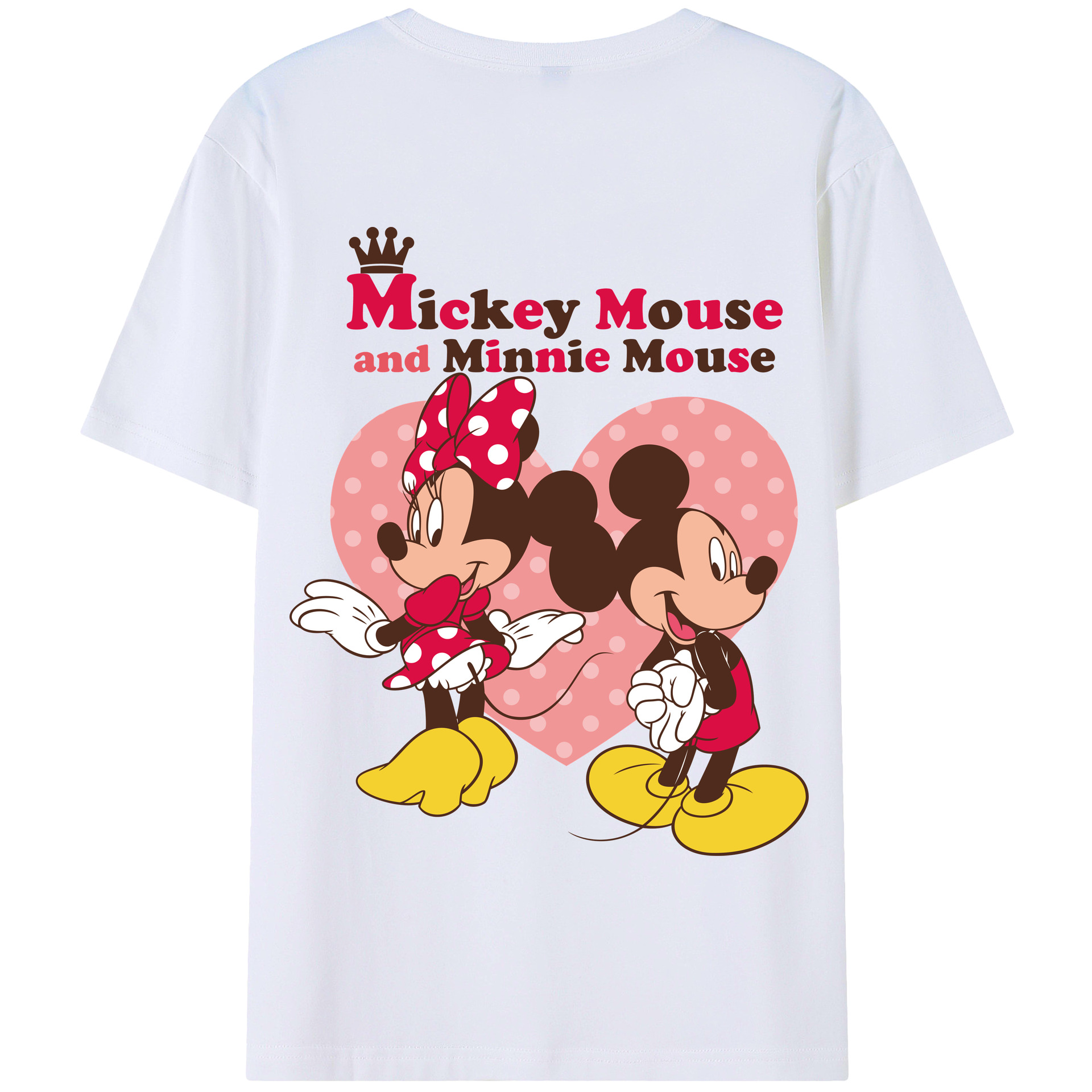 （画像用） ミッキーマウス Mickey Mouse 綿100％半袖Tシャツ（背面プリント）