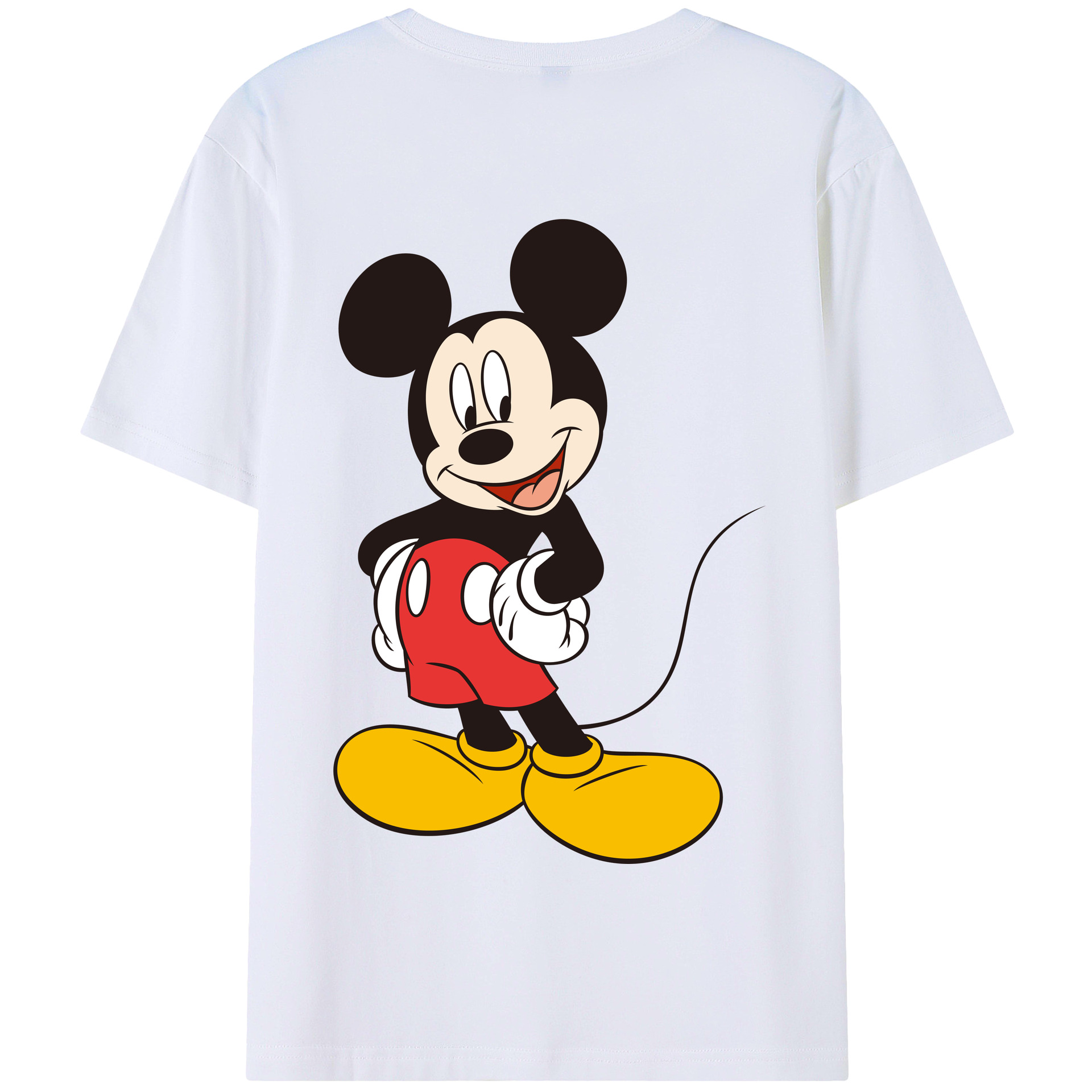 （画像用） ミッキーマウス Mickey Mouse 綿100％半袖Tシャツ（背面プリント）