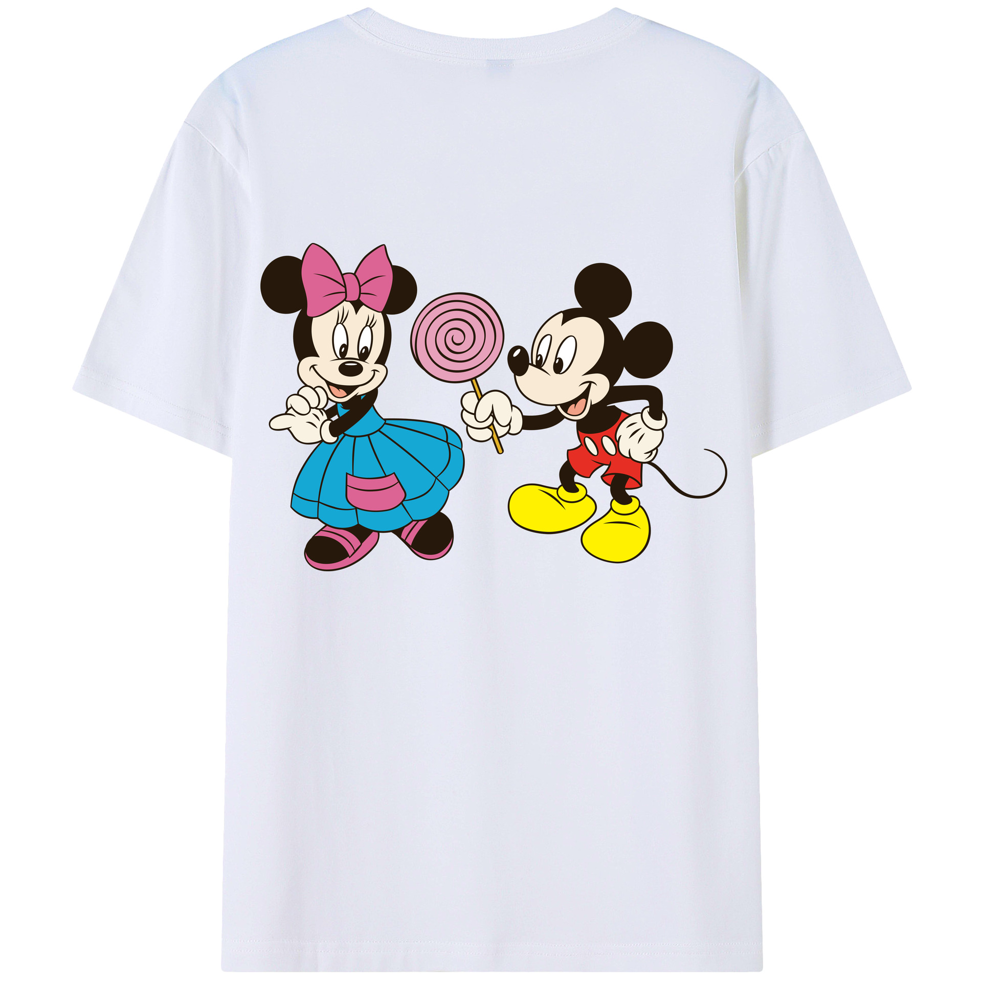 （画像用） ミッキーマウス Mickey Mouse 綿100％半袖Tシャツ（背面プリント）