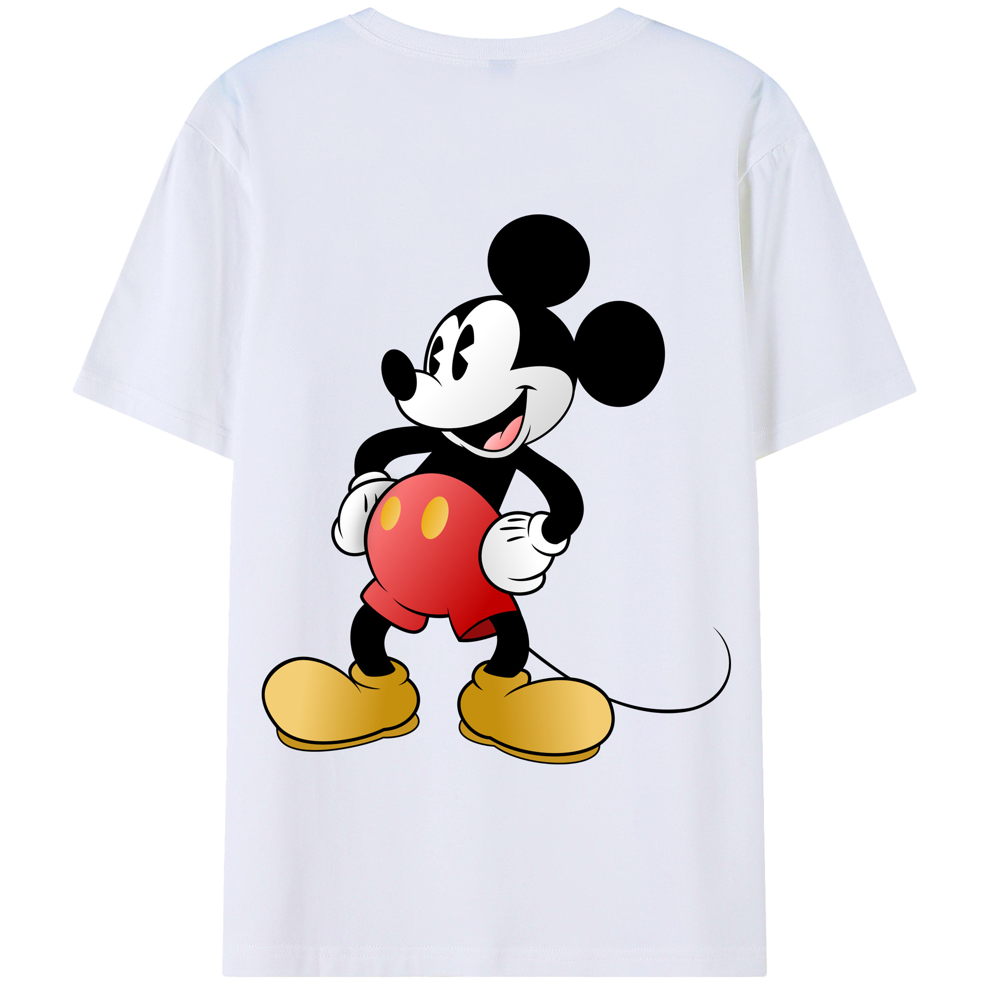 （画像用） ミッキーマウス Mickey Mouse 綿100％半袖Tシャツ（背面プリント）