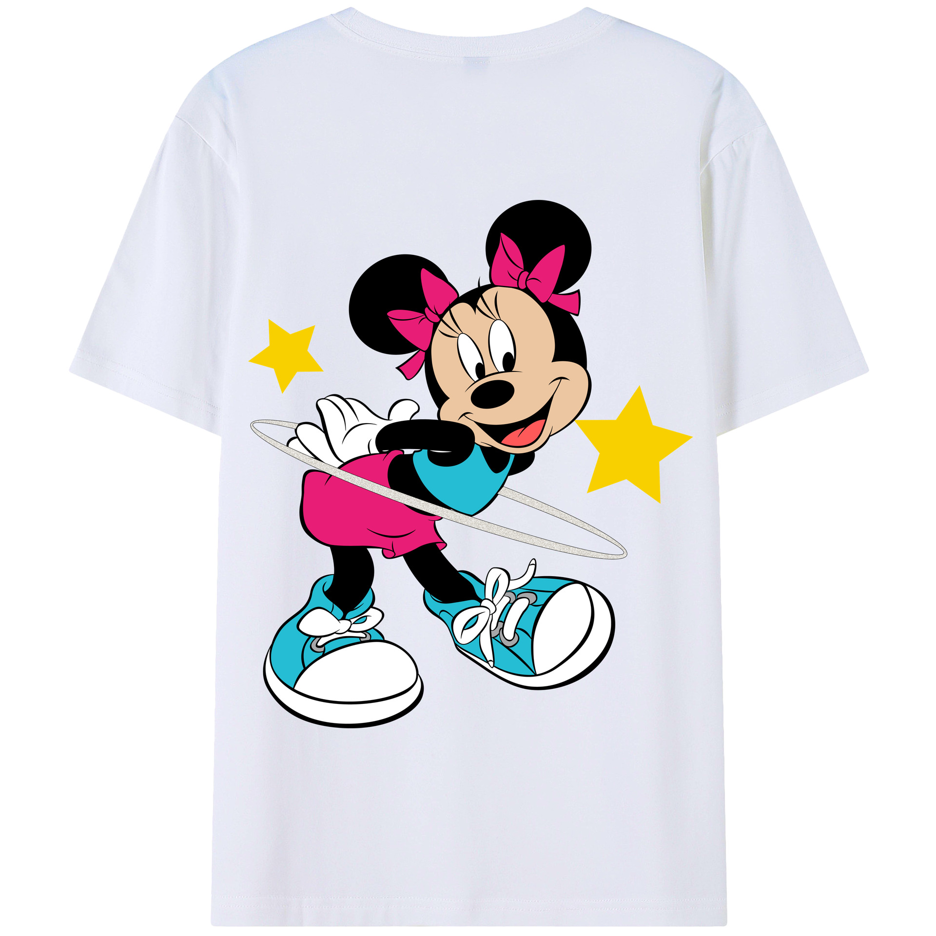 （画像用） ミッキーマウス Mickey Mouse 綿100％半袖Tシャツ（背面プリント）