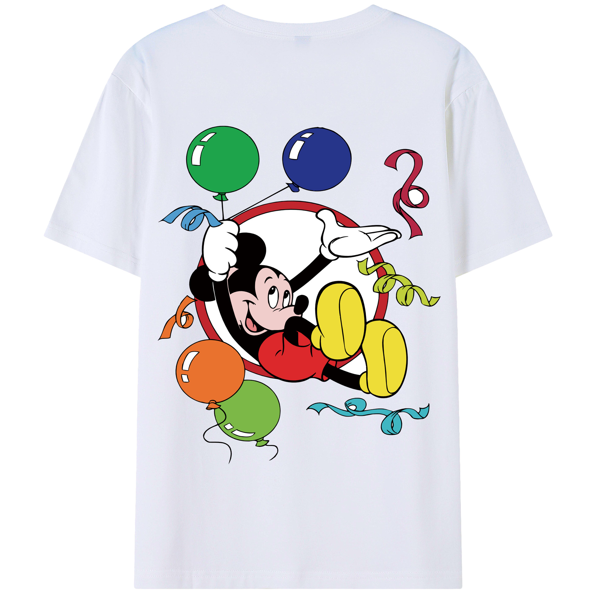 （画像用） ミッキーマウス Mickey Mouse 綿100％半袖Tシャツ（背面プリント）
