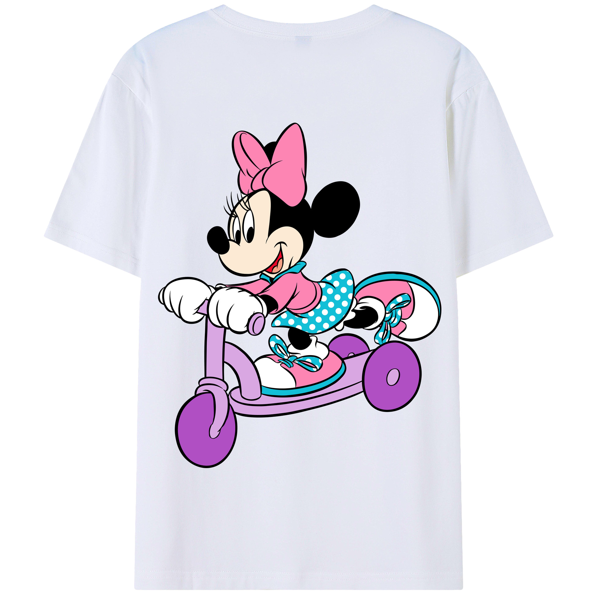 （画像用） ミッキーマウス Mickey Mouse 綿100％半袖Tシャツ（背面プリント）