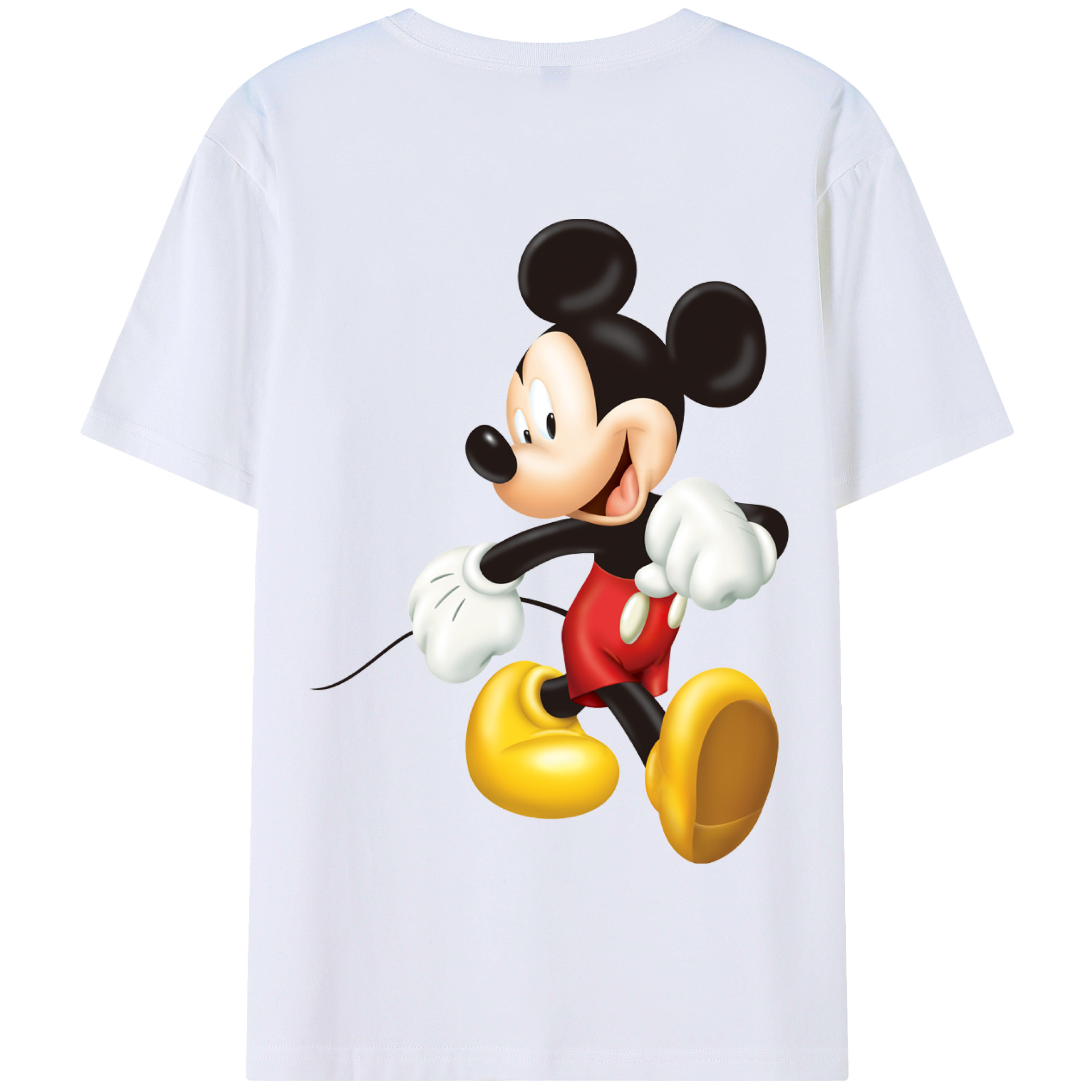 （画像用） ミッキーマウス Mickey Mouse 綿100％半袖Tシャツ（背面プリント）