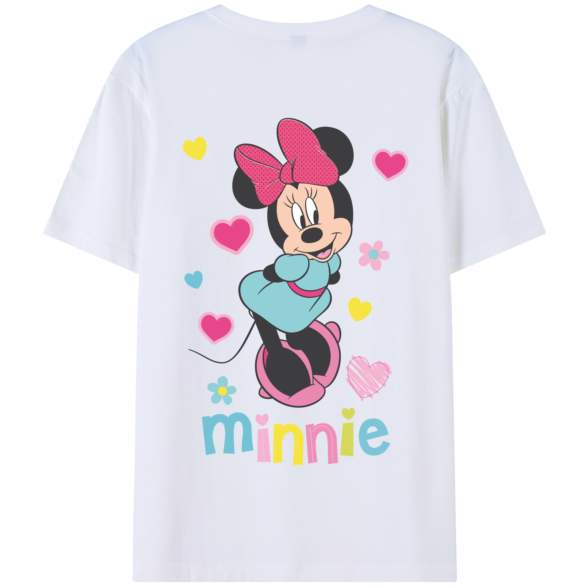 （画像用） ミッキーマウス Mickey Mouse 綿100％半袖Tシャツ（背面プリント）