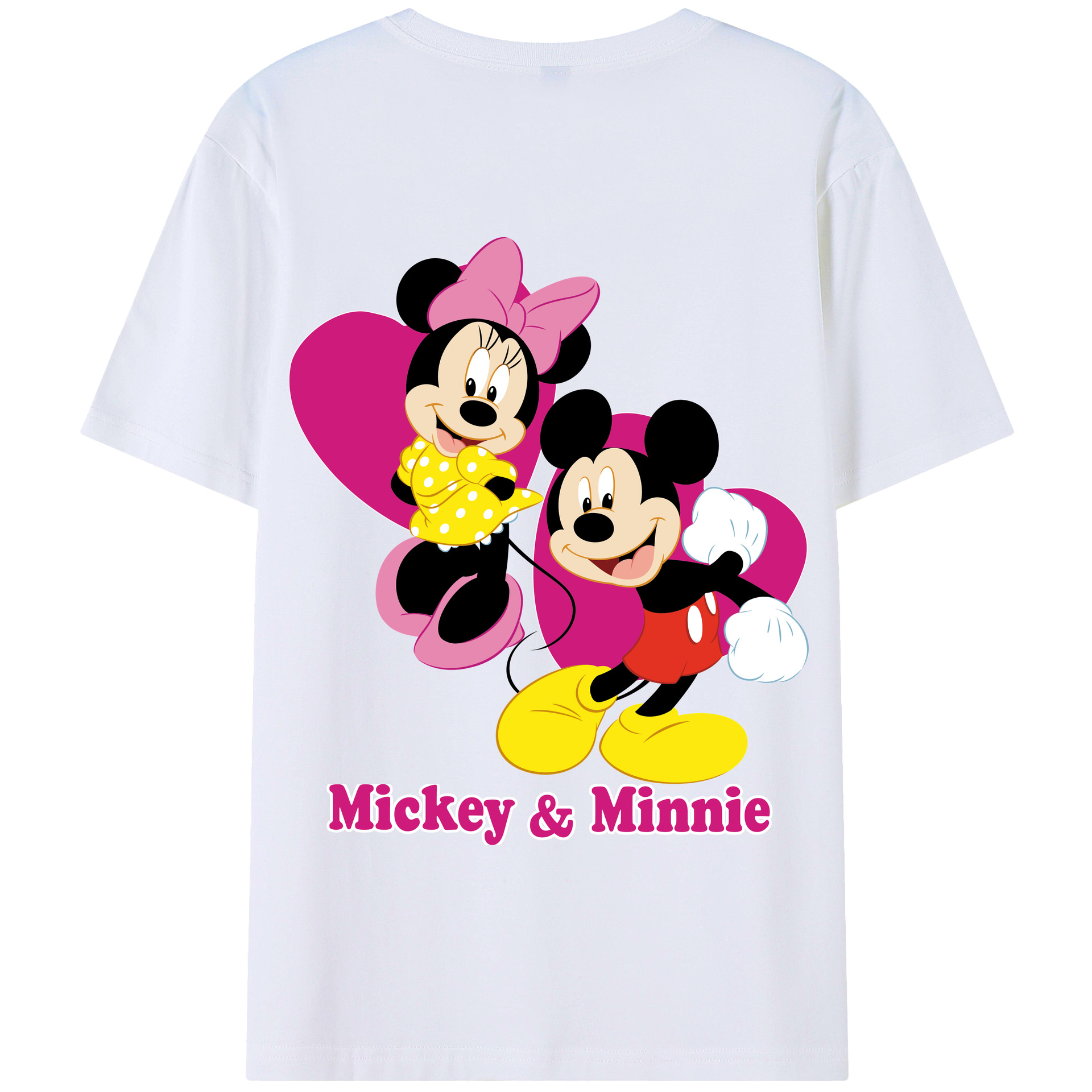 （画像用） ミッキーマウス Mickey Mouse 綿100％半袖Tシャツ（背面プリント）